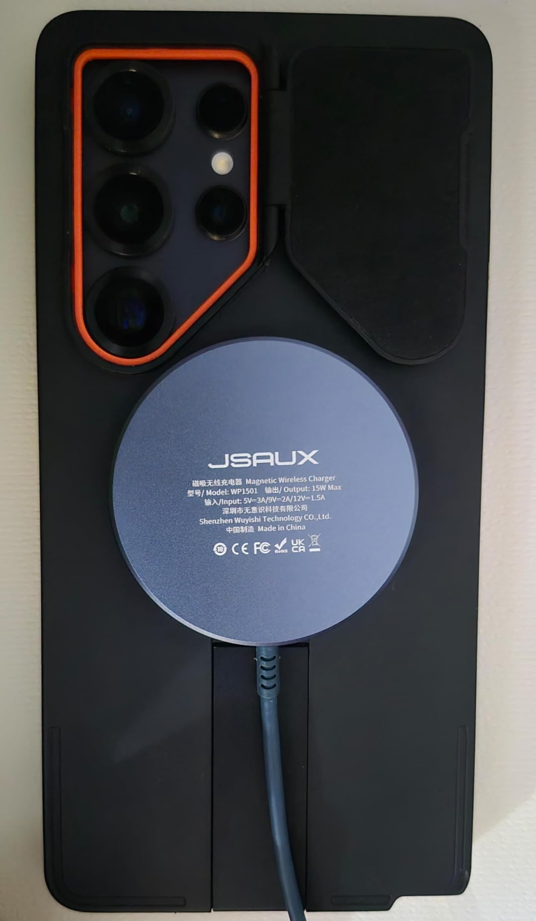 JSAUX Charger for iPhone 17 Magsafe Wireless Charging, Compatible with iPhone 17 Air Pro Max/16/15/14/13/12 Series, Magnetic Mag Safe Charging Pad, Aluminum Alloy, USB & USB C Dual Ports - Blue customer photo 1