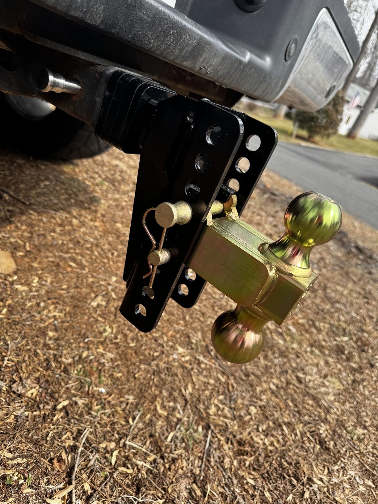 Adjustable Drawbar Trailer Hitch - 20,000 LBS, Fits 2 and 2-5/16 Inch Balls, US Gov Tested & Certified, for RV Towing customer photo 1