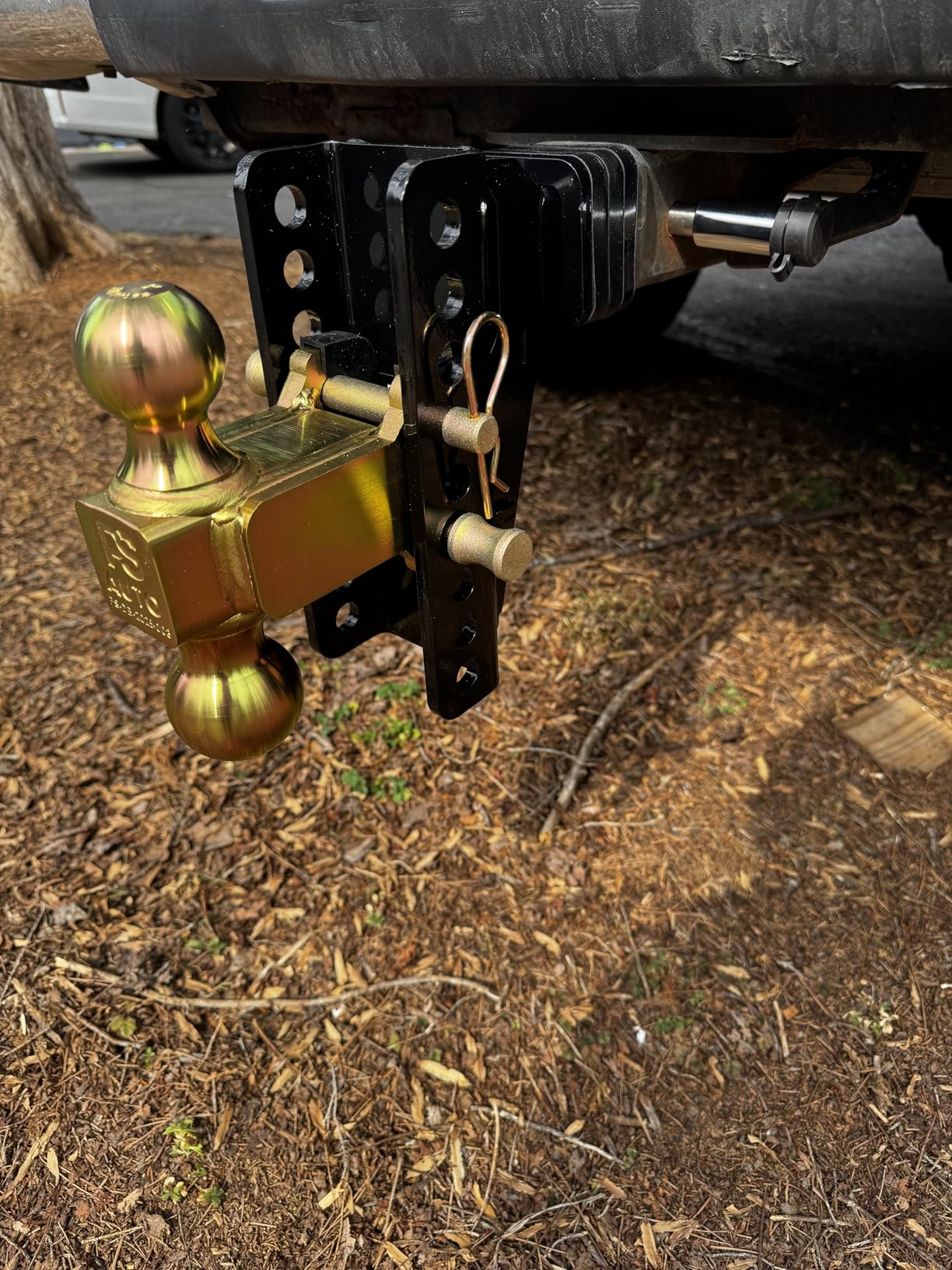 Adjustable Drawbar Trailer Hitch - 20,000 LBS, Fits 2 and 2-5/16 Inch Balls, US Gov Tested & Certified, for RV Towing customer photo 2