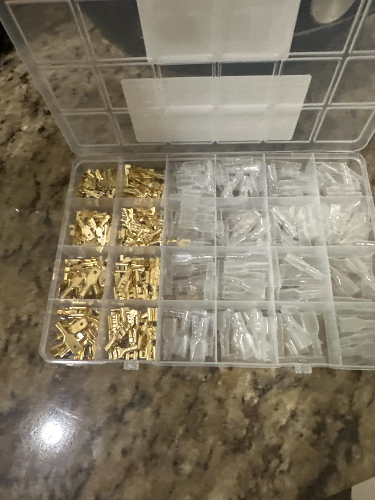 Twidec/360Pcs 2.8/4.8/6.3mm Quick Splice Male and Female Wire Spade Connector Crimp Terminal Block Assortment Kit Golden with Insulating Sleeve for Electrical Wiring Car Audio Speaker customer photo 1