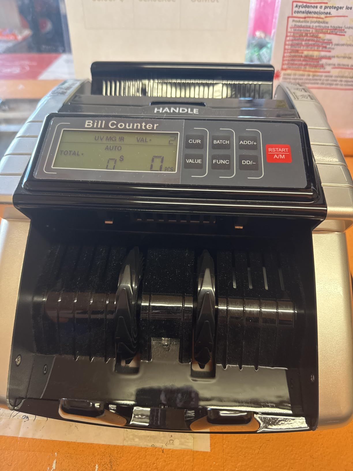 Aneken Money Counter Machine with Value Count, Dollar, Euro UV/MG/IR/DD/DBL/HLF/CHN Counterfeit Bill Detectors，Add and Batch Modes, Cash Counter with LCD Display customer photo 1