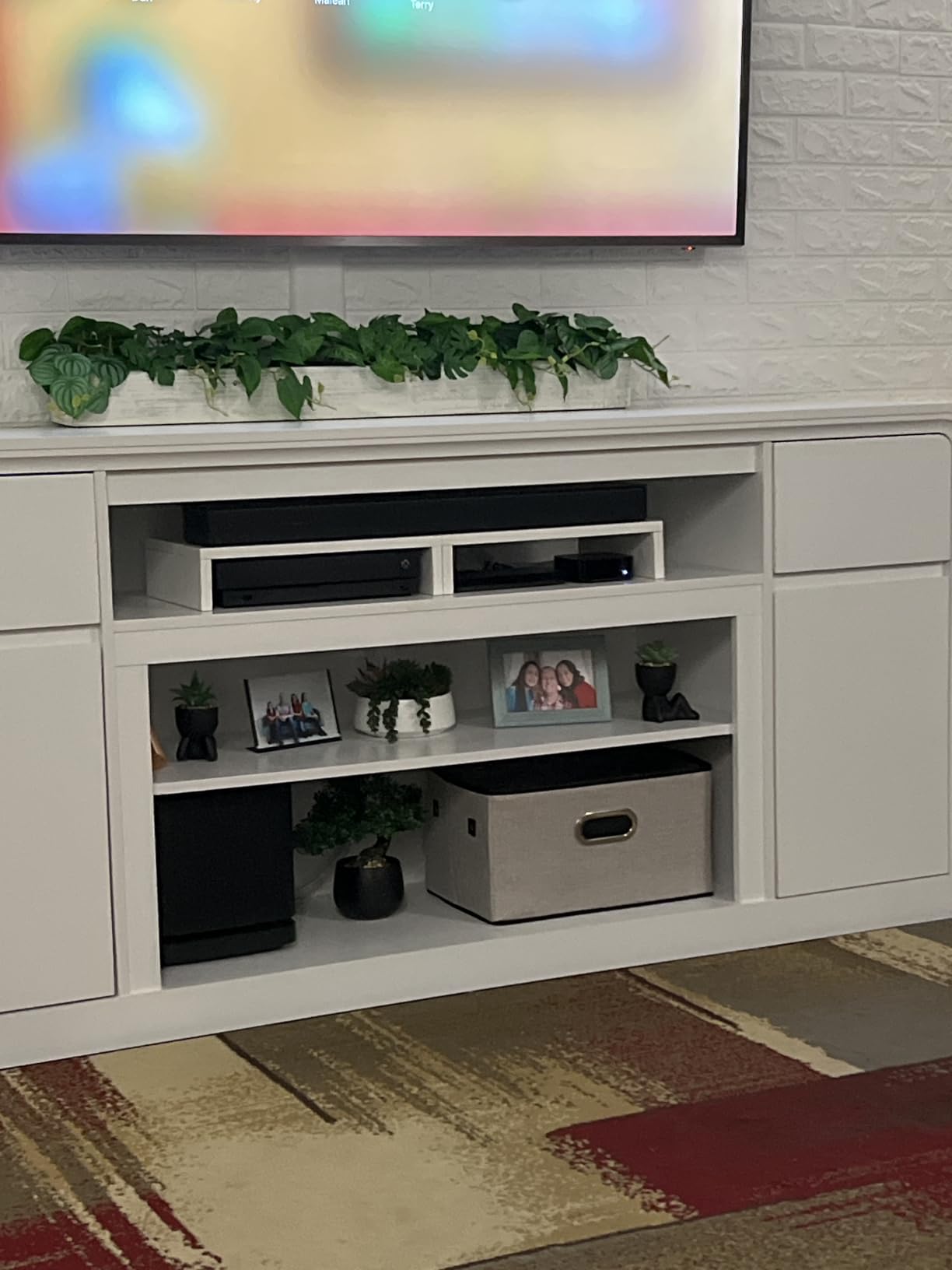 TEAMIX Wood Monitor Stand Riser - 2 Pack Adjustable Dual Monitor Riser for Laptop/PC customer photo 1