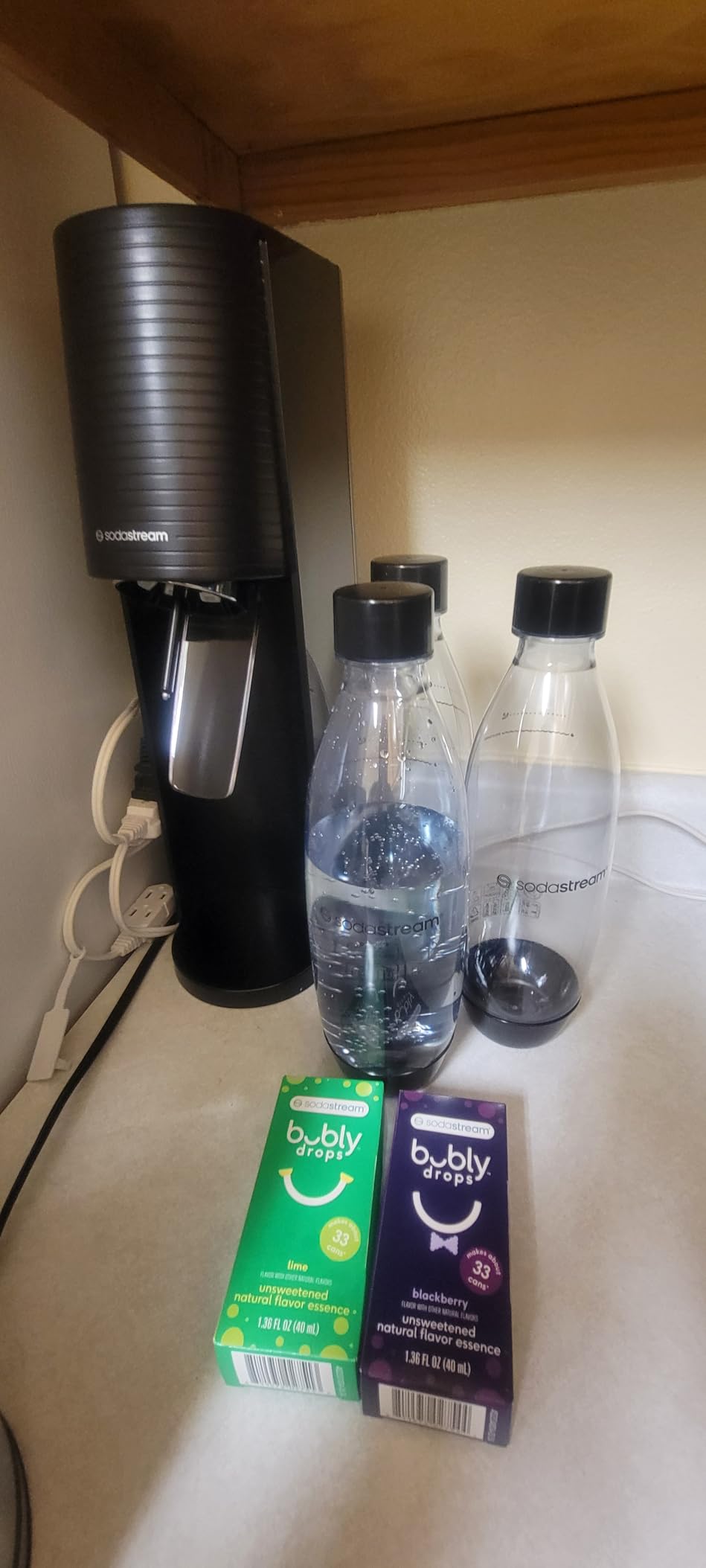 SodaStream - Terra Sparkling Water Maker | VALUE BUNDLE | CQC CO2 system | Includes 2x CO2 Cylinders, 3x 32 Fl Oz Dishwasher Safe Bottles, 2x Bubly Flavor Drops customer photo 1