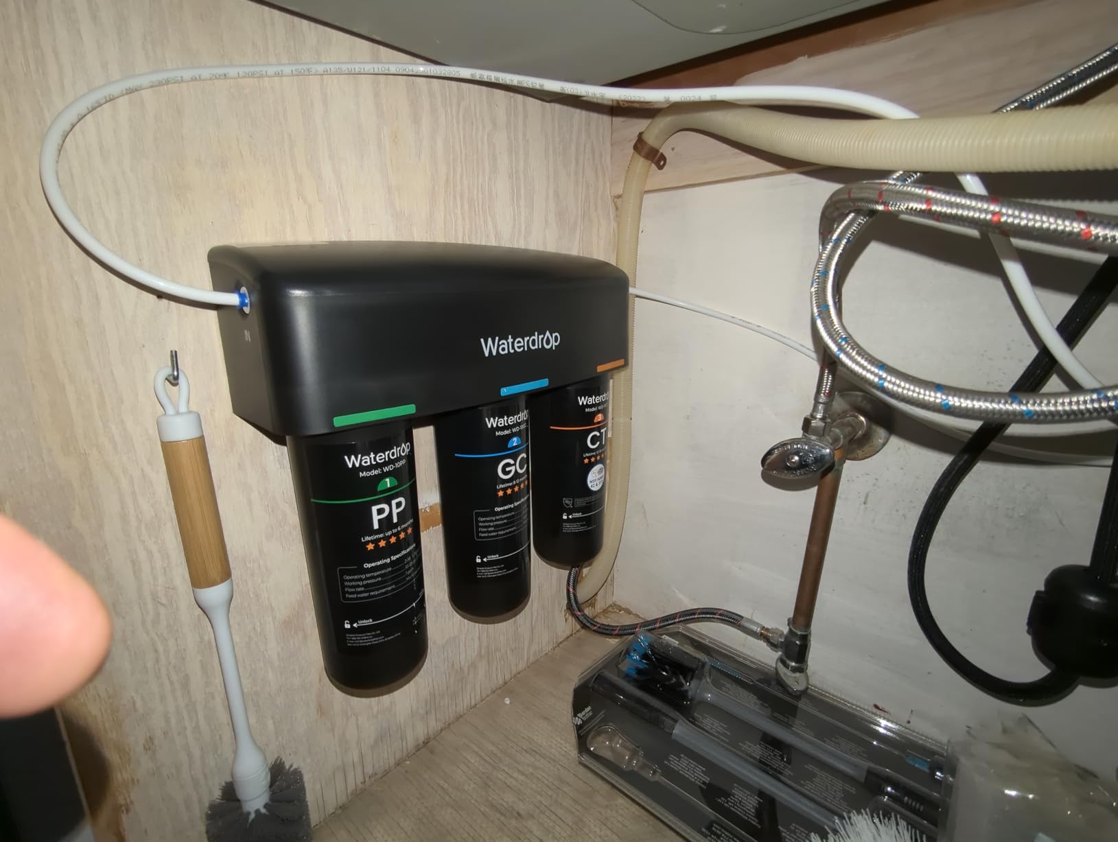 Waterdrop TSB 8 Layer Under Sink Water Filter with Dedicated Faucet - Reduces Fluoride, PFAS customer photo 2