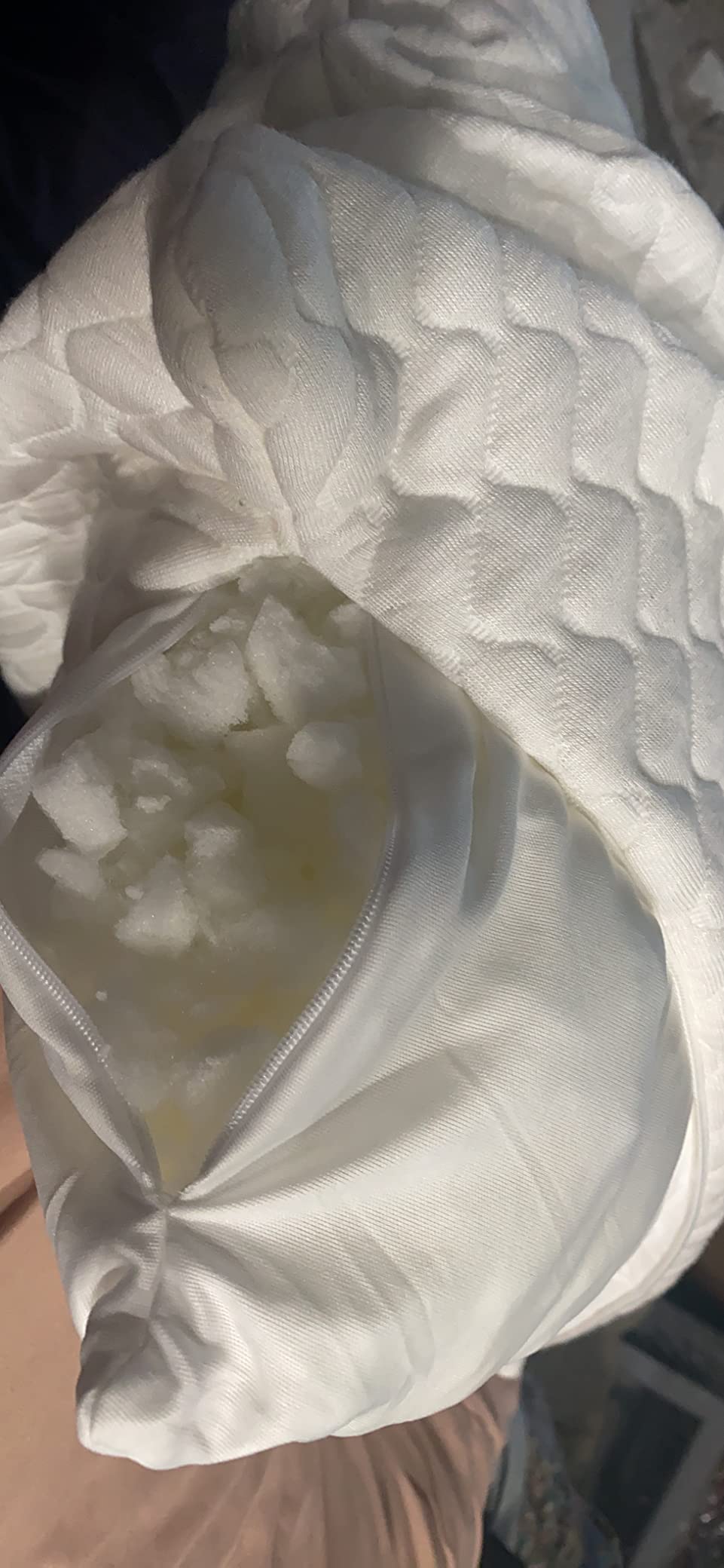 Sidney Sleep Adjustable Curved Contour Fill Pillow - Queen Size - for Side and Back Sleepers - Neck & Shoulder Comfort Support - Extra Fill Included (White) customer photo 2