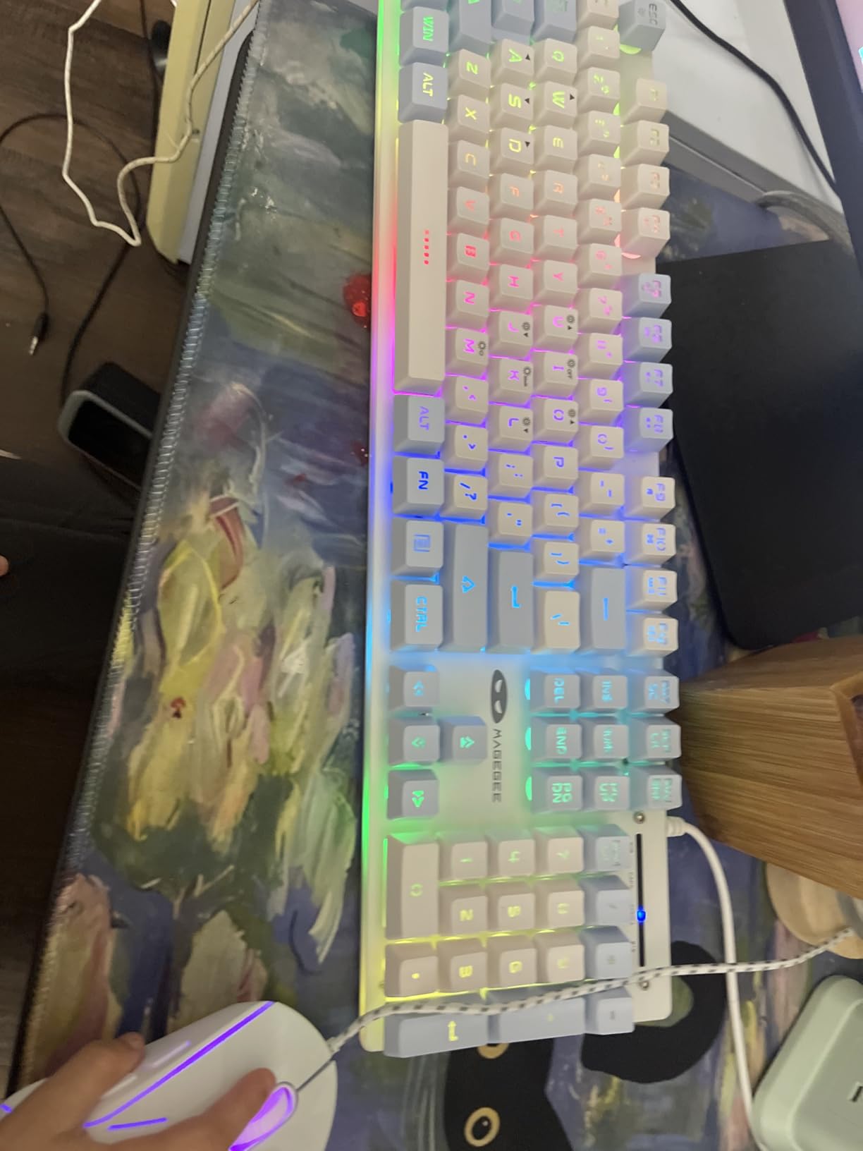 MageGee GT838 Gaming Keyboard and Mouse Combo, 104 Keys RGB Backlit Quiet Wired Keyboards for Laptop PC MAC, with Number Pad, Metal Panel, Anti-Ghosting, Pink customer photo 2