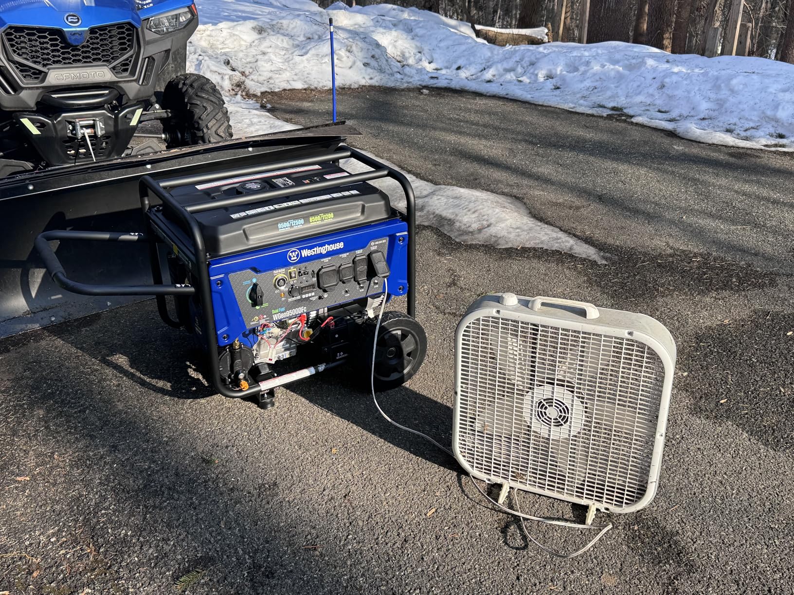 Westinghouse 12500 Peak Watt Dual Fuel Home Backup Portable Generator, Remote Electric Start, Transfer Switch Ready, Gas and Propane Powered, CO Sensor customer photo 1