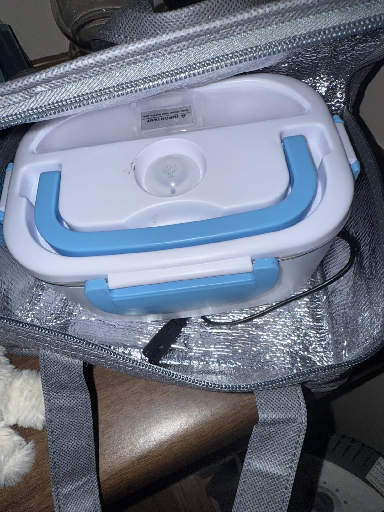 FVW Electric Lunch Box Food Warmer 2 in 1, Portable Food Heater for Car and Home - Leak proof, Lunch Heating Microwave for Truckers with Removable Stainless Steel Container 1.5 L, 110V/12V customer photo 1