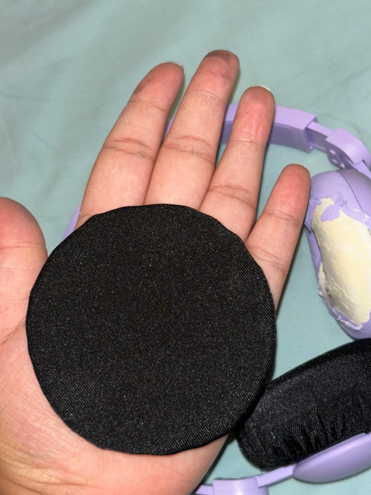 PChero Headphone Ear Pads Covers, 2 Pairs Washable Strechable Headset Earpad Cloth Cover for Gym, Training, Aviation, Racing, Gaming Over The Ear Headphones, Fit 3.5