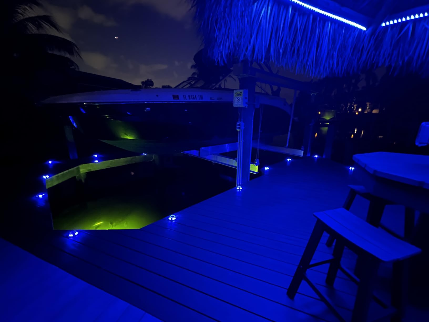 VOLISUN Solar Dock Marine Lights 12 Pack, 2 Colors in 1, Outdoor IP67 LED Solar Powered Waterproof Driveway Marker Deck Lights (White/Blue), Saltwater Resistant customer photo 2