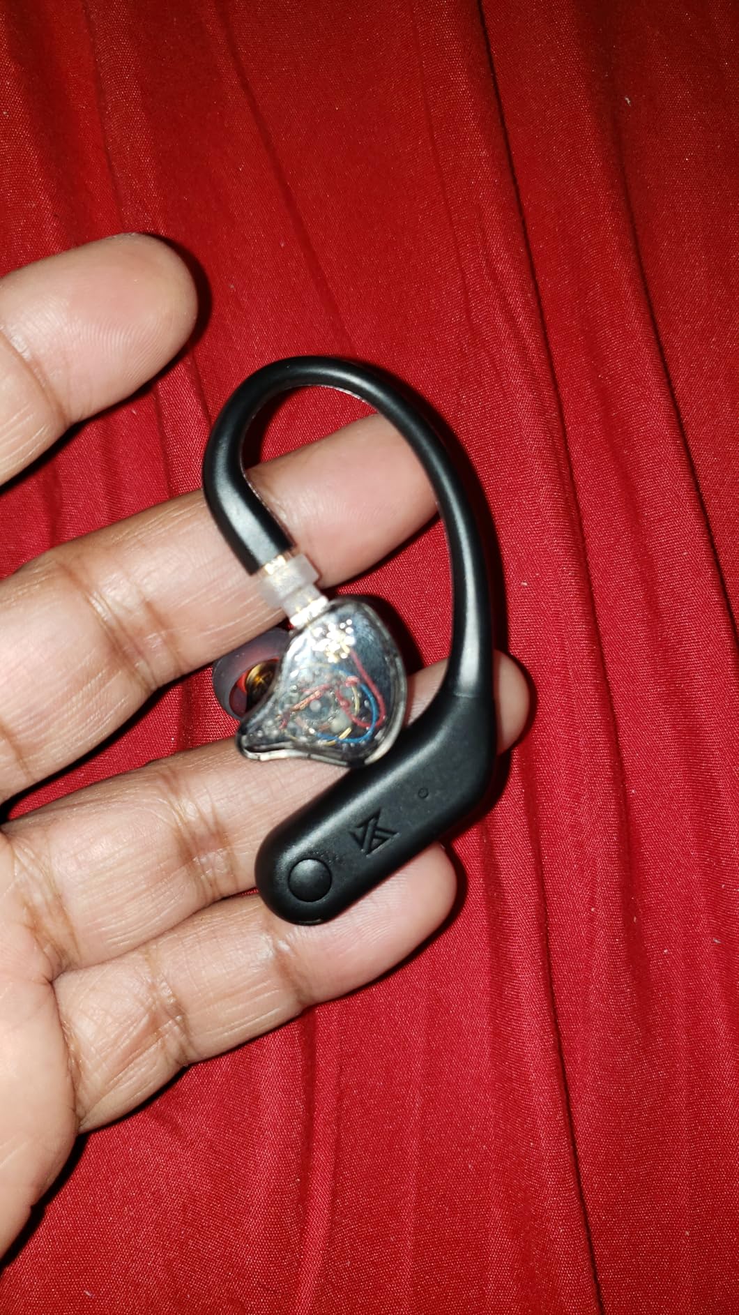 YINYOO CCZ Melody Gaming Earbuds Wired in ear Headphones with Microphone IEM HIFI Bass with 1DD 1BA Hybrid, Detachable Cable for Smartphones/PC/Tablet/Gaming/Video/Music/Calling (with mic, clear black) customer photo 1