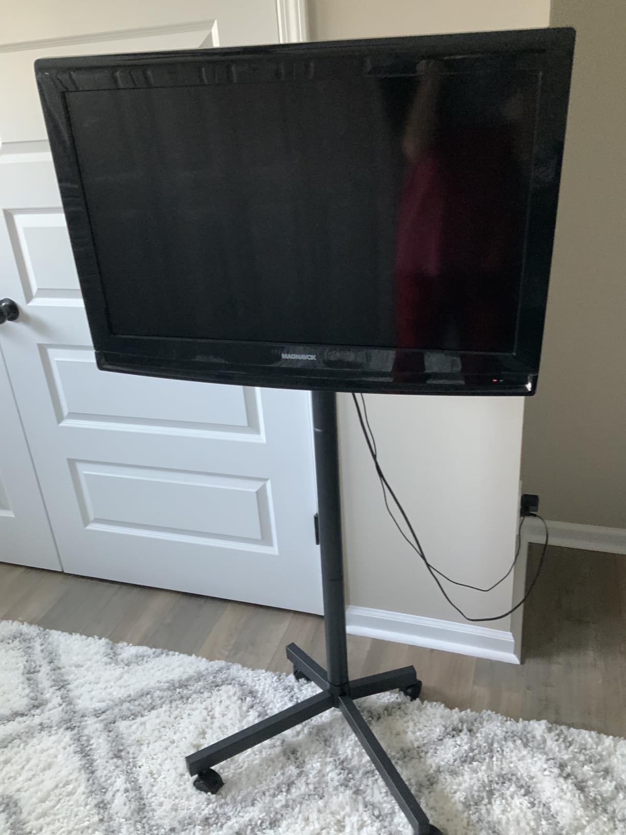 Rfiver Mobile TV Cart Rolling TV Stand for 23-65 Inch Screens, Portable TV Stand on Wheels with Tilt and Height Adjustable, Outdoor TV Mount Stand Holds up to 88 lbs for Home Office MAX VESA 400x400mm customer photo 2