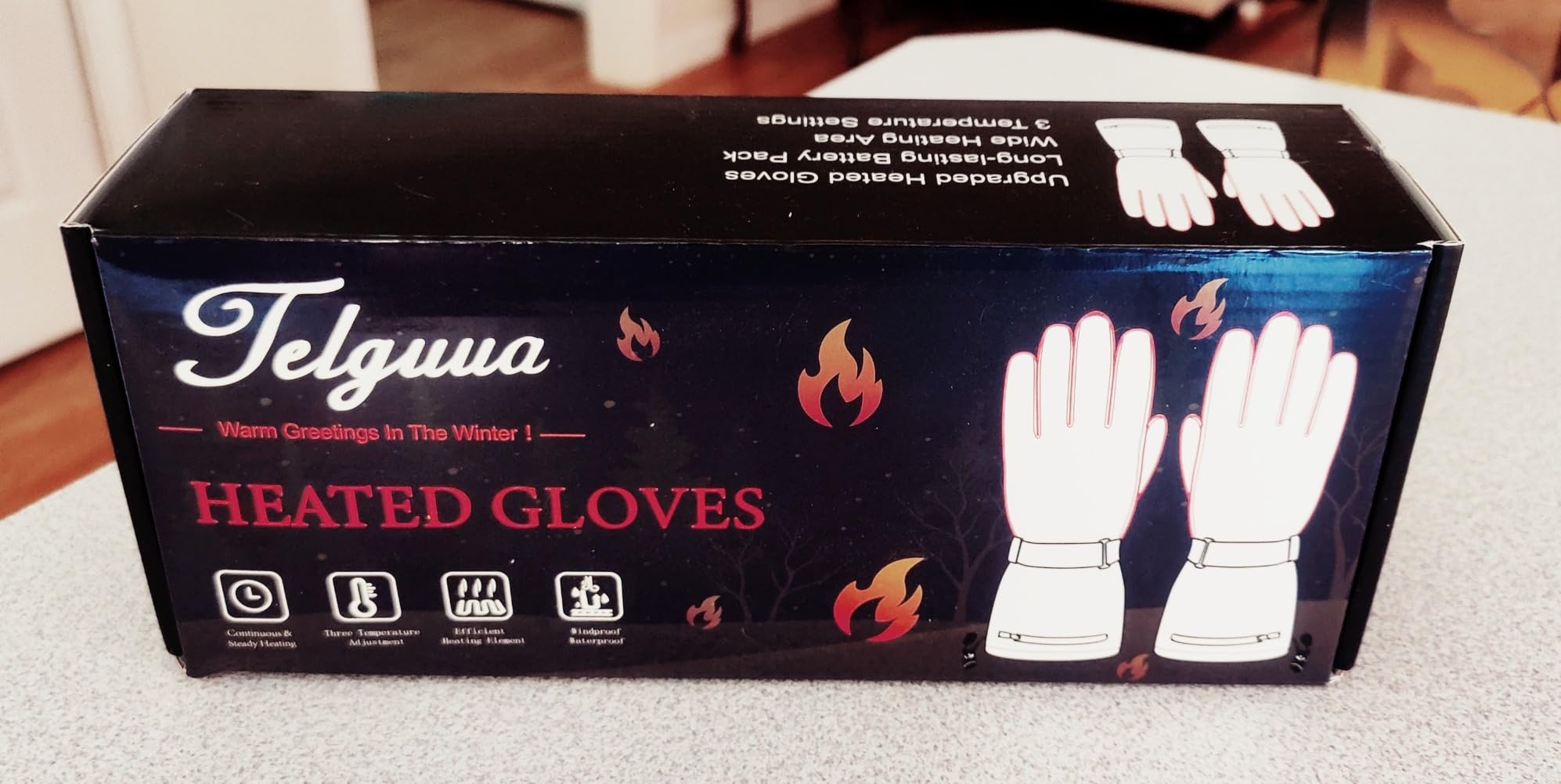 Telguua Heated Gloves for Women Men, Electric Rechargeable Heated Work Glove Ski Mitten Waterproof Touchscreen Heated Gloves customer photo 1