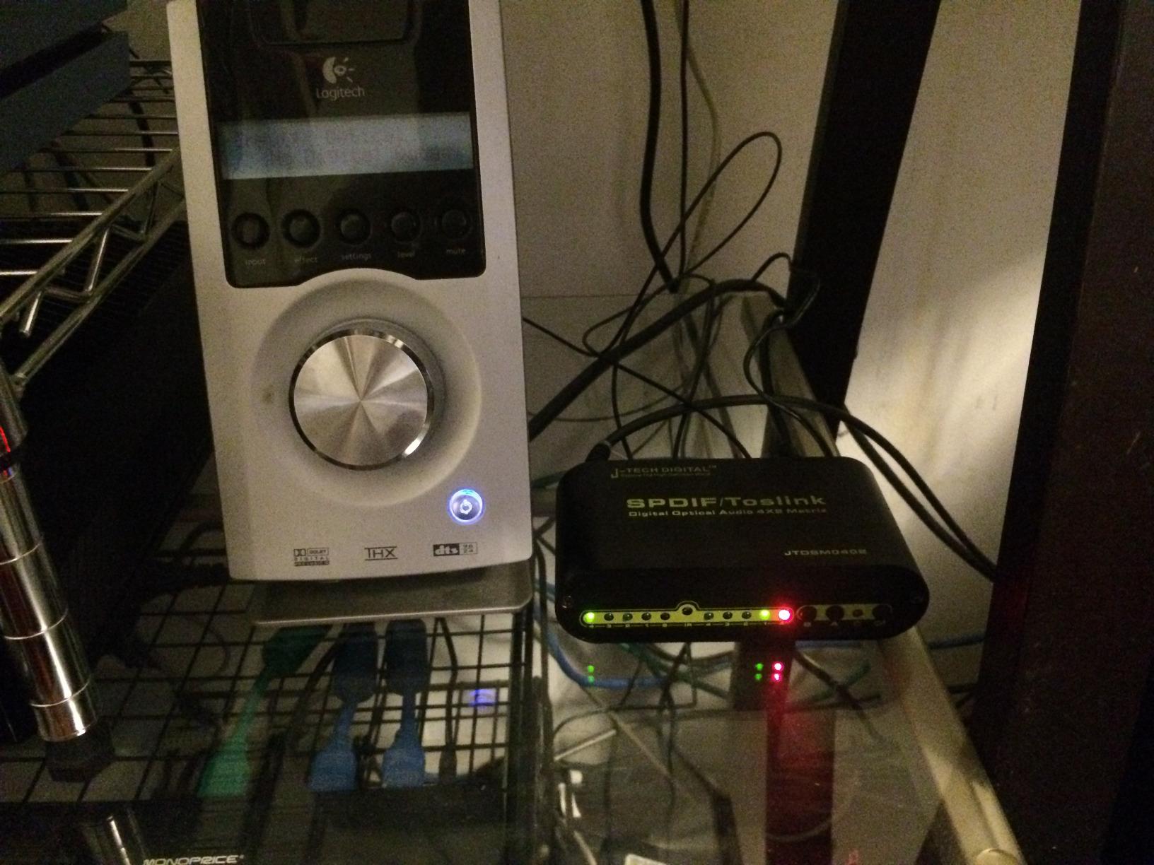 J-Tech Digital 4K 4x4 HDMI Matrix Switch HDMI2.0 4K 60Hz 4:4:4 HDR Compatible with Dolby Vision, with Audio Outputs, Display Panel, Web GUI Control, J-Tech Digital Control App [JTECH-4KM44A] customer photo 1