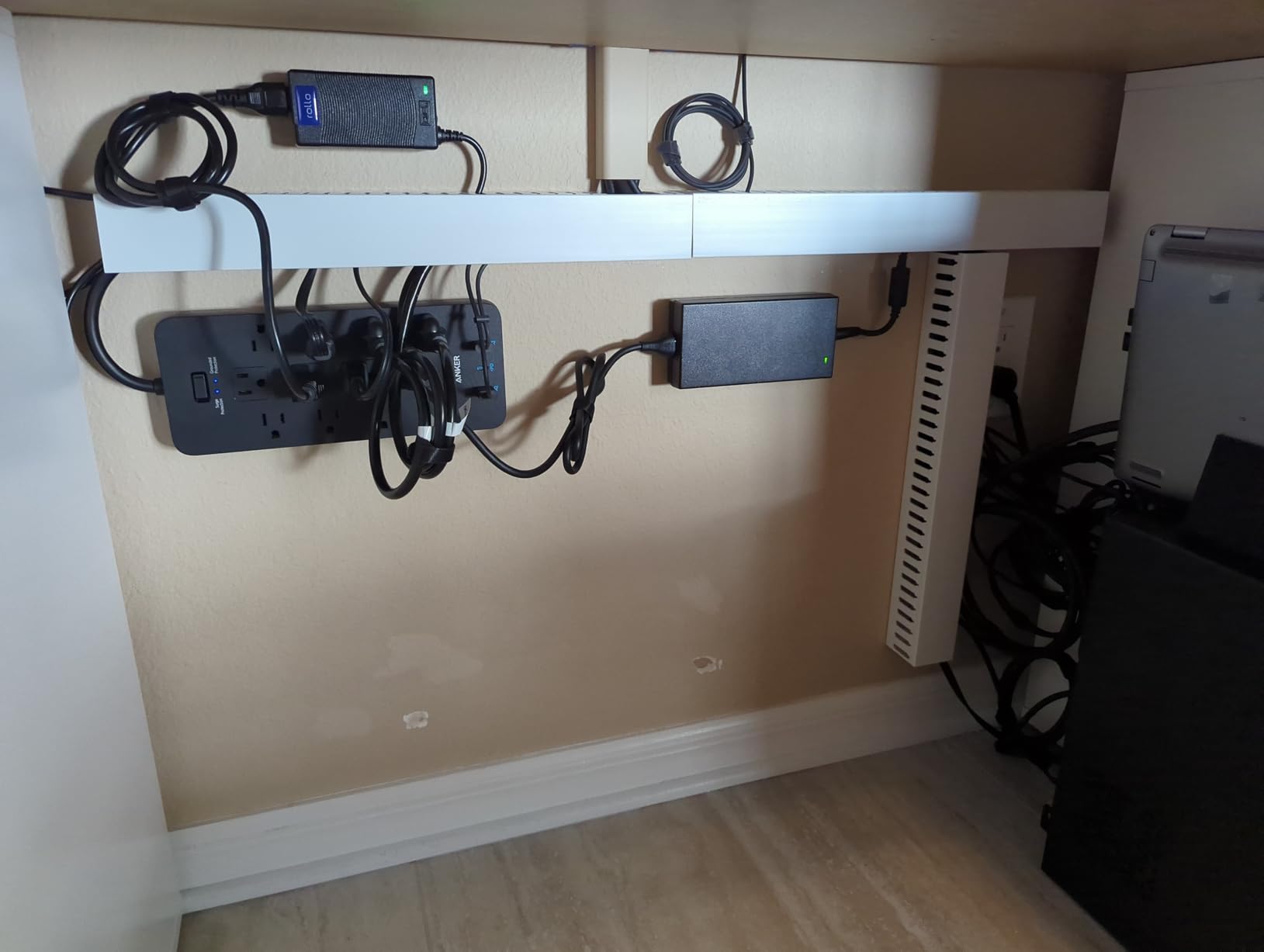 ZhiYo 2x2in Server Rack Cable Management Raceway, Cable Duct Kit, Electrically Safe PVC for Network Wire Management, Open Slot Cord Hider for Computer Under Desk, Grey customer photo 1