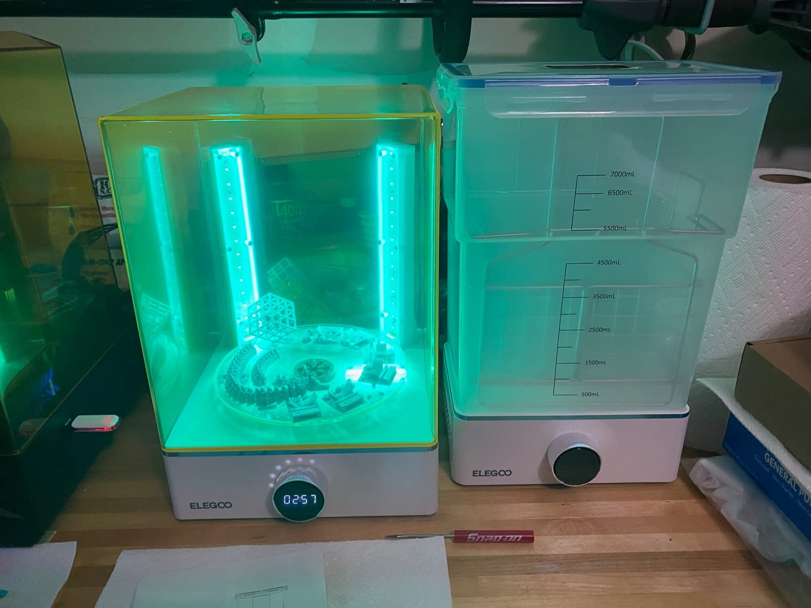 ELEGOO Mercury X Bundle Wash and Cure Station Set, Newly Design Separate Washing Machine and UV Resin Curing Machine for LCD/DLP/SLA Saturn Mars Photon S Photon Mono 3D Printed Models customer photo 2