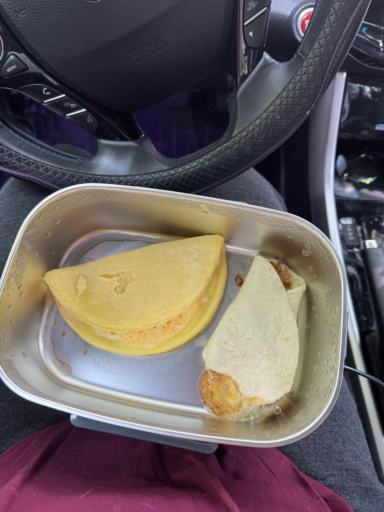 Buddew Electric Heated Lunch Box, 80W Fast Heating, 1.5L Food-Grade 304 Stainless Steel, 12V/24V/110V Portable Food Warmer for Car Truck Office Adults, Lonchera Electrica Portatil (Green) customer photo 2