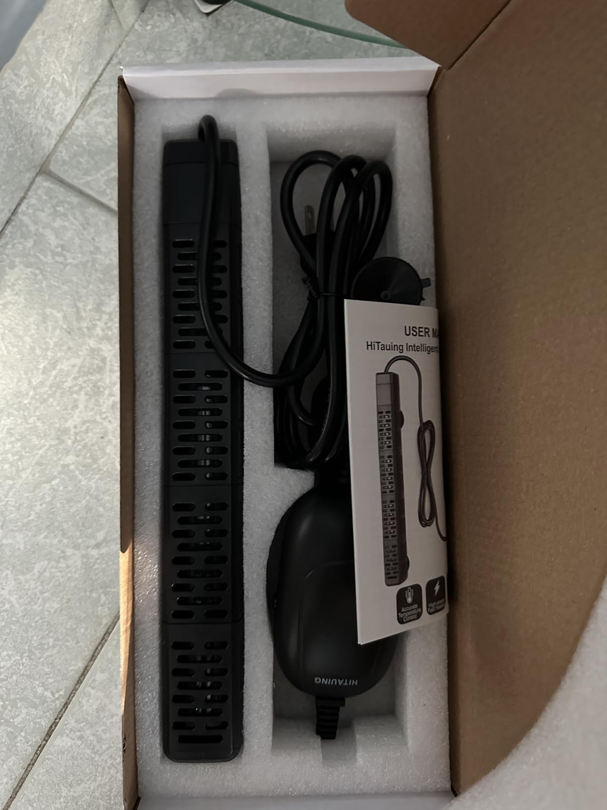 HiTauing Aquarium Heater, 50W/100W/200W/300W/500W Submersible Fish Tank Heater with Over-Temperature Protection and Automatic Power-Off When Leaving Water for Saltwater and Freshwater customer photo 2