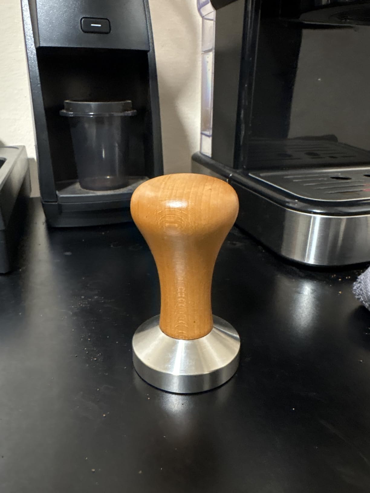 51mm Espresso Tamper-Premium Barista Coffee Tamper Coffee Tamper Classic Series Stainless Steel Espresso Tamper Coffee Press Tool Tamper Espresso Handle, 90x51mm, Solid wood, Stainless steel customer photo 2