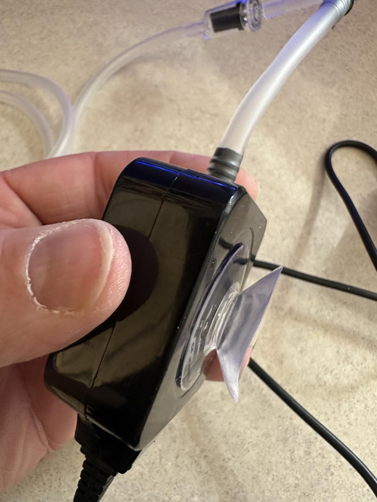 NICREW Nano Silent Aquarium Air Pump Black, Aquarium Aerator with Accessories for Up to 10 Gallon Fish Tank, Super Quiet, 0.3 L/min, 1.5 Watts customer photo 2