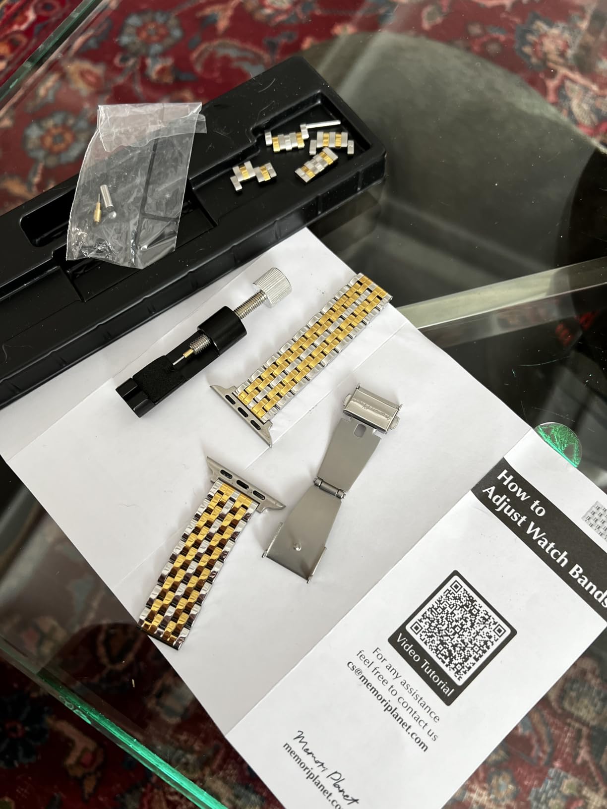 Seven-link Watch Band for Apple Watch Series 11, 10, 9, 8, 7, 6, 5, 4, 3, 2, 1 and SE 3/2/1 for Women, Dressy Stainless Steel Metal Band for Apple Watch 40mm 41mm 42mm 38mm 44mm 45mm 46mm customer photo 1