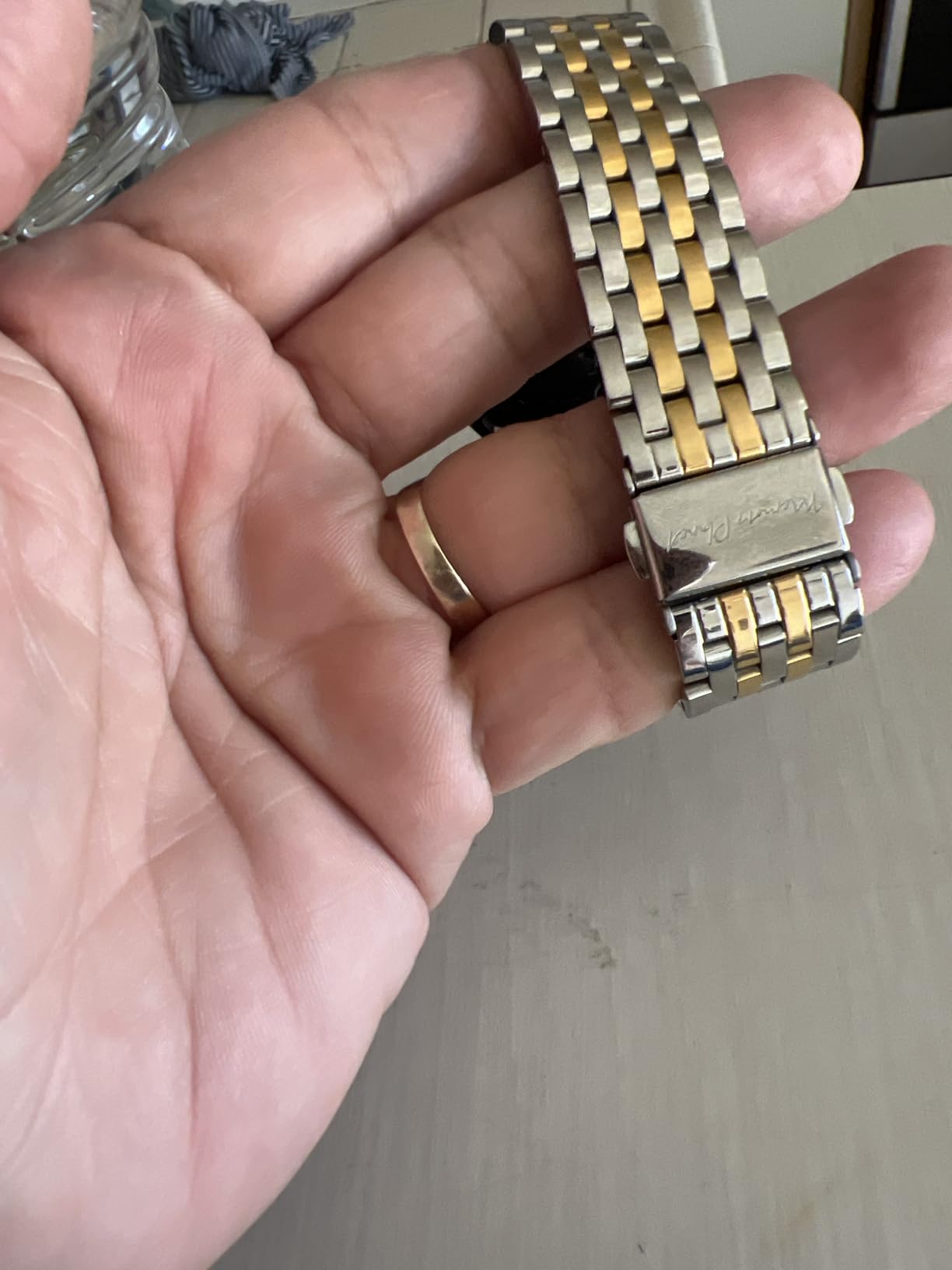 Seven-link Watch Band for Apple Watch Series 11, 10, 9, 8, 7, 6, 5, 4, 3, 2, 1 and SE 3/2/1 for Women, Dressy Stainless Steel Metal Band for Apple Watch 40mm 41mm 42mm 38mm 44mm 45mm 46mm customer photo 2