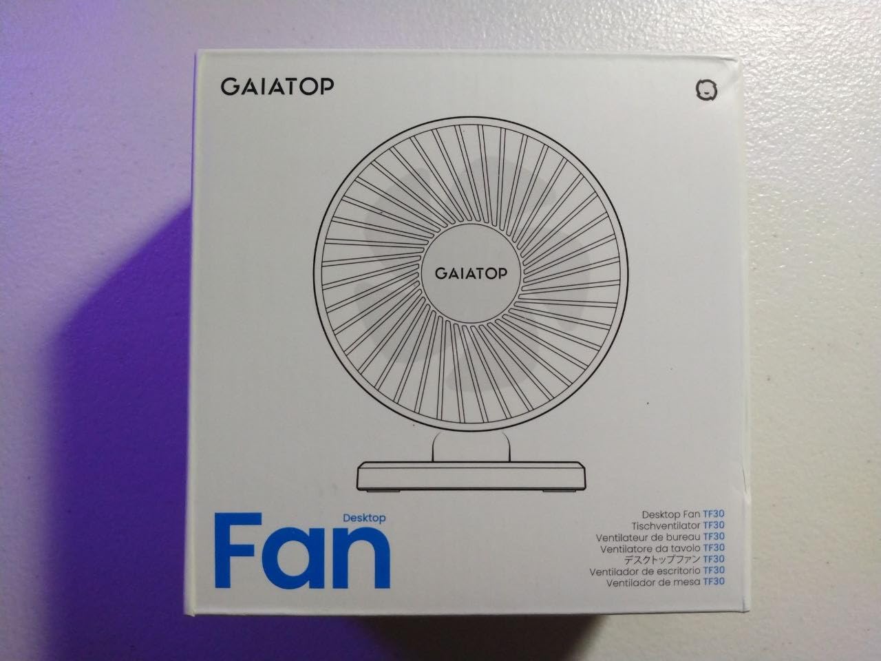Gaiatop USB Desk Fan, Small But Powerful, Personal Portable Quiet 3 Speeds, Adjustable Mini Table Desktop fan for Cooling Home Office Car Summer Travel Gifts Blue customer photo 2