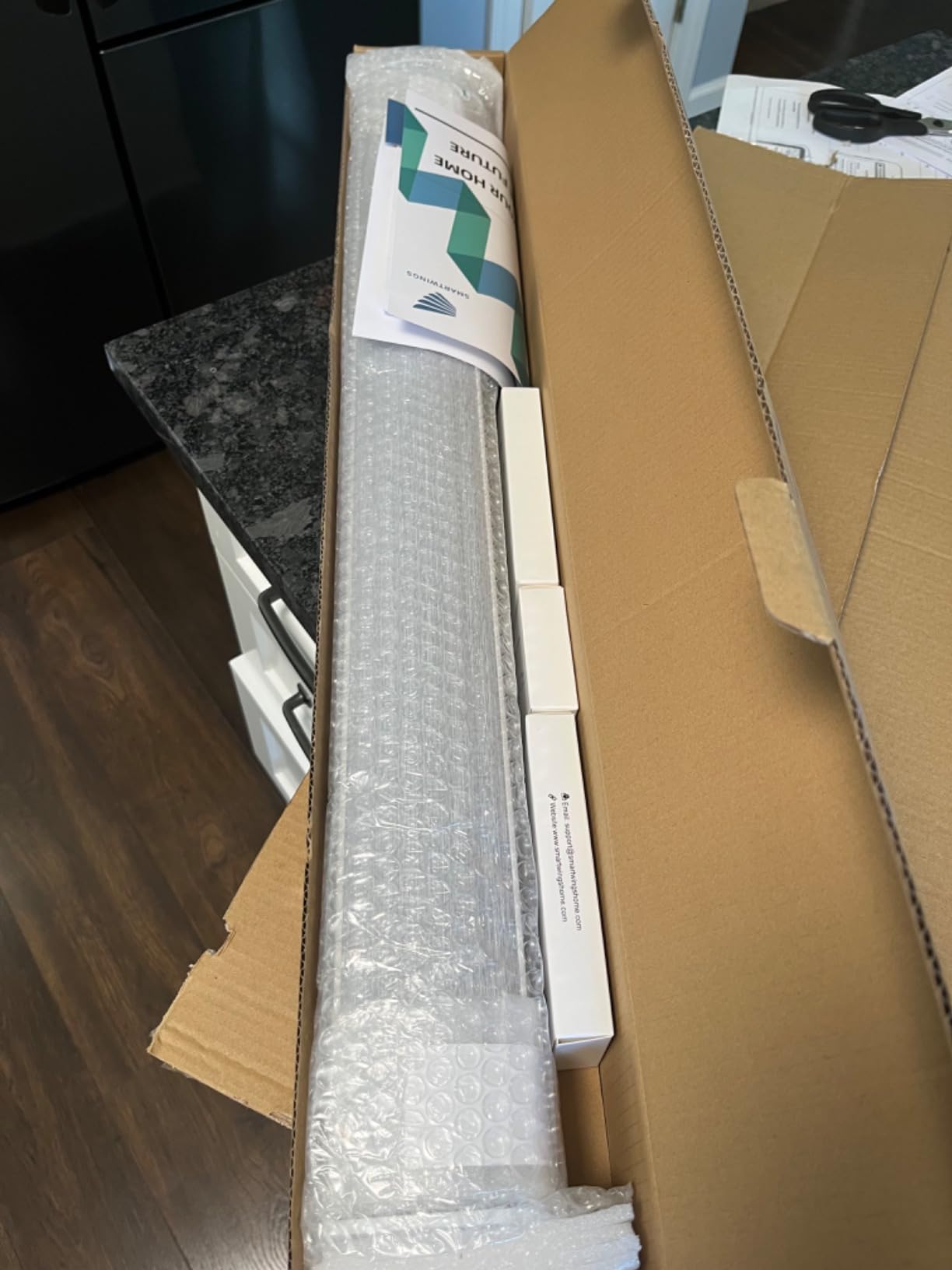 SmartWings Motorized Roller Shades Work with HomeKit, 100% Blackout Window Shades, Cordless Wireless Remote Control Roller Blinds for Smart Home and Office, Essential Grey, Customized Size customer photo 2