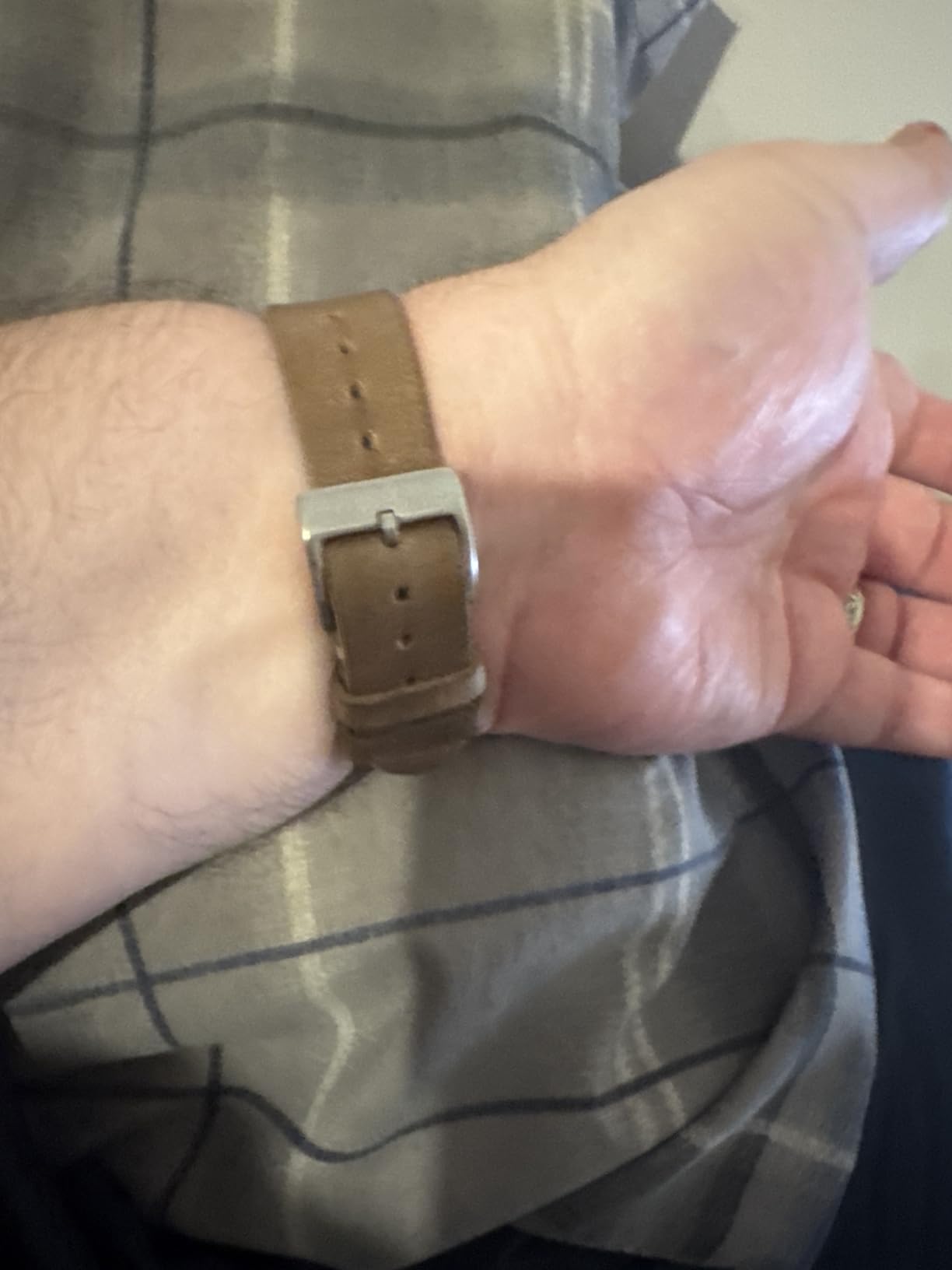 Leather Watch Bands for Men, Horween Quick Release Leather Watch Strap Vintage Watch Replacement Wrap customer photo 1