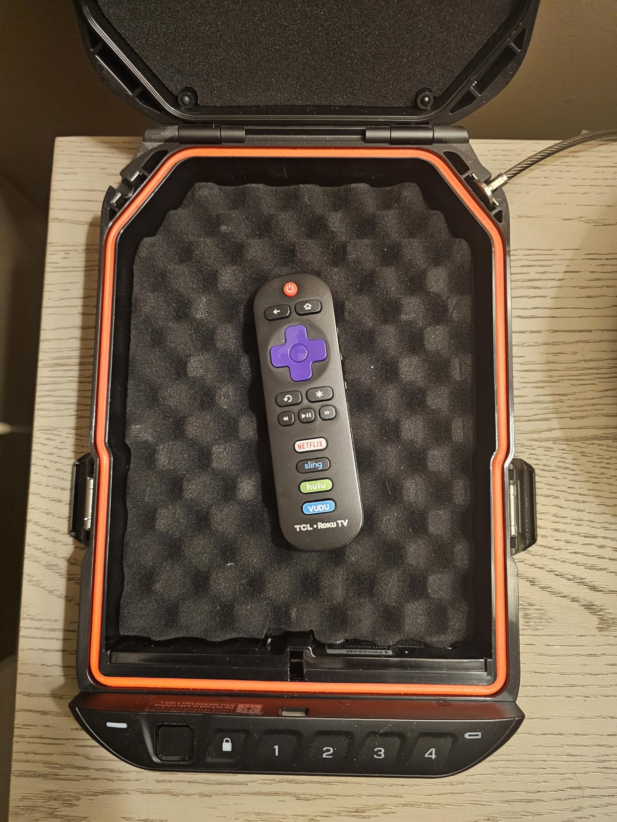 VAULTEK LifePod 20 Full-Size Biometric Lockable Weatherproof Case with Built-in Lock, Steel Security Cable, & TSA Handgun Case or Car Safe customer photo 1