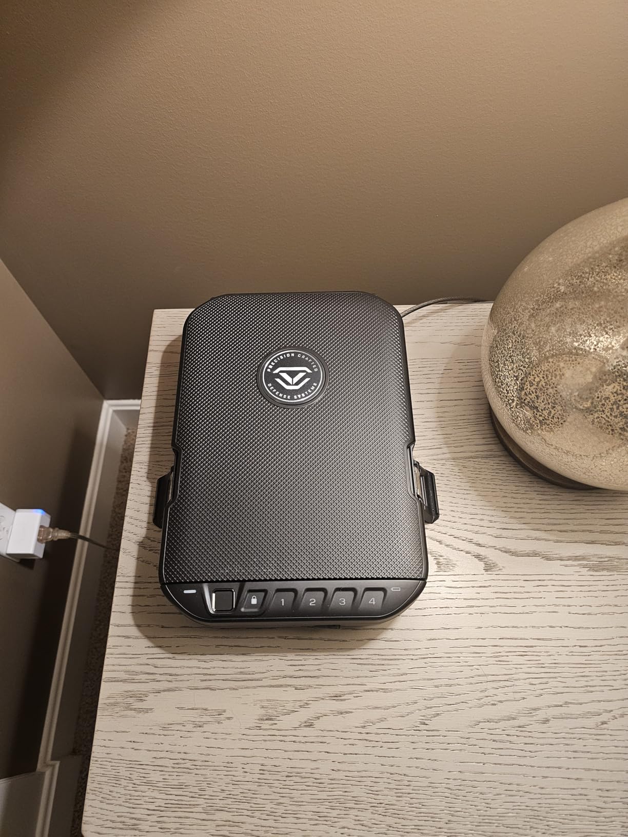 VAULTEK LifePod 20 Full-Size Biometric Lockable Weatherproof Case with Built-in Lock, Steel Security Cable, & TSA Handgun Case or Car Safe customer photo 2