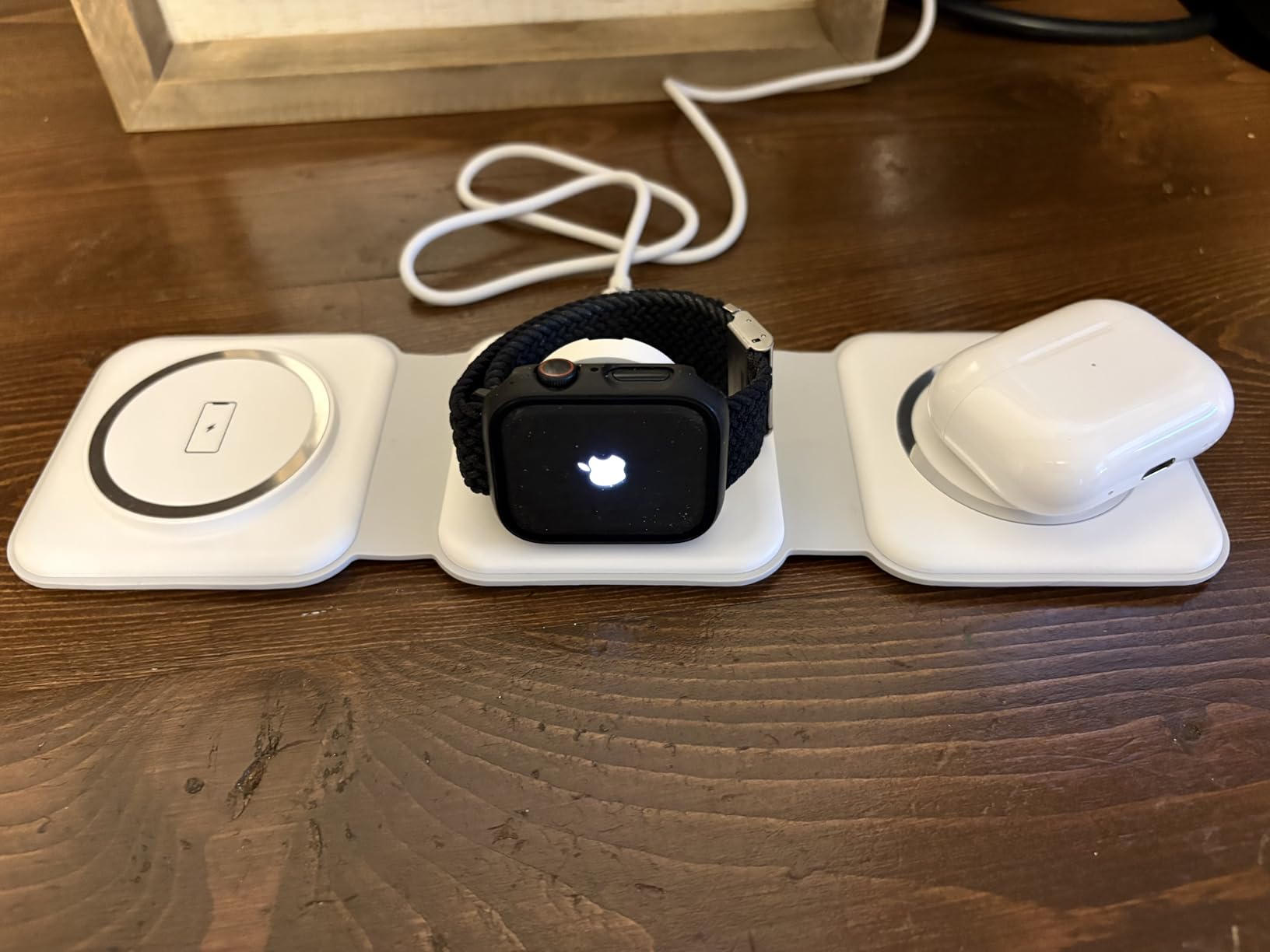 Wireless Charger 3 in 1, RTOPS Magnetic Travel Wireless Charging Station Multiple Devices, GaN 3 in 1 Charging Station, Compatible for iPhone16/15/14/13/Pro/Max, iWatch, AirPods4/3/2/Pro (Adapter Includes) customer photo 2