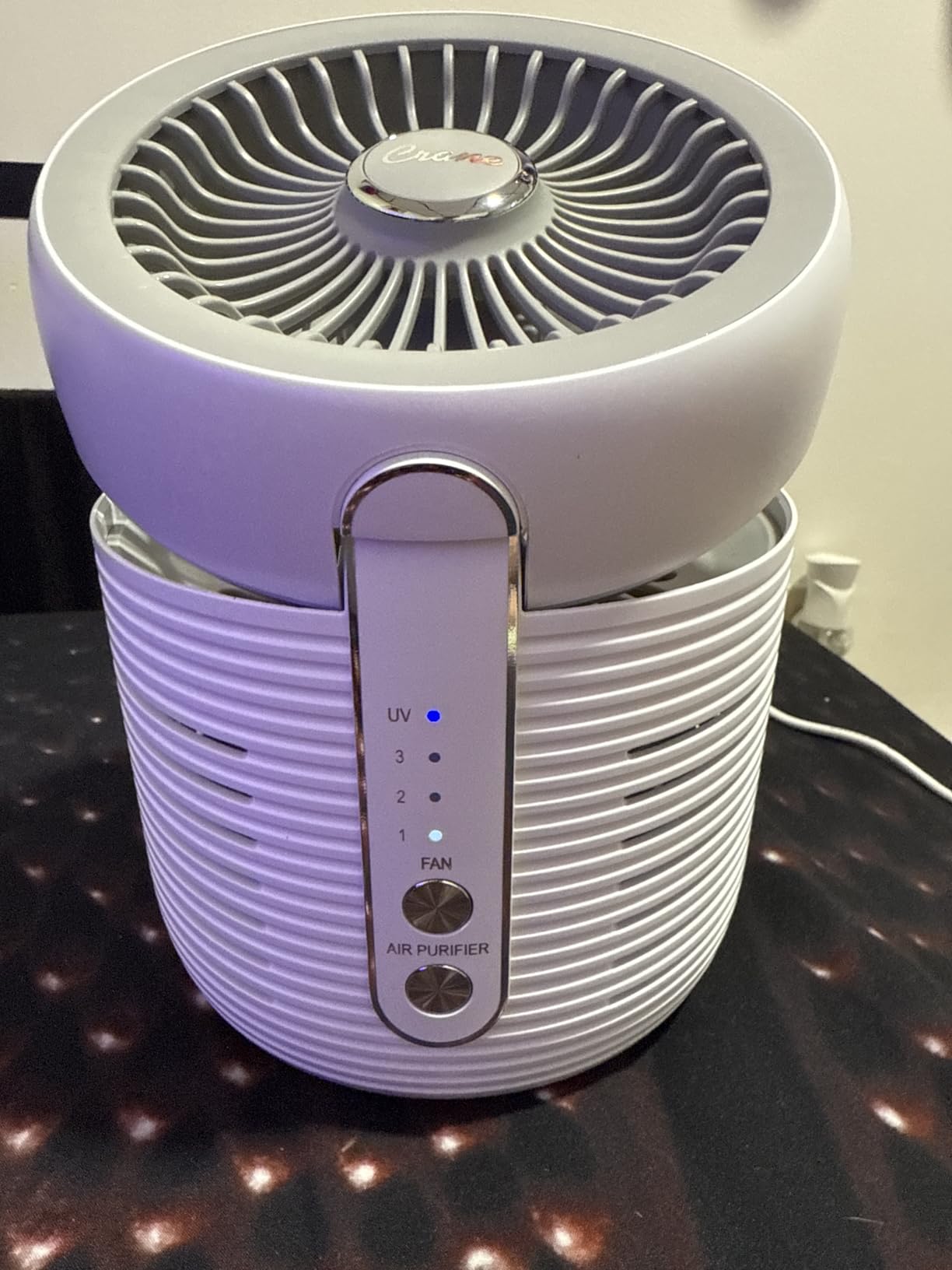 Crane 2-in-1 Air Purifier and Desk Fan, Fan and Air Purifier Combo, Ideal for Office Desk, Night Stand, Dorm, or Small Bedroom, Small HEPA Air Purifier customer photo 2