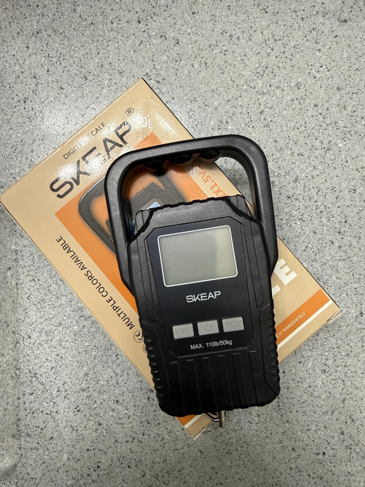 Digital Fish Scale Hanging Scale Fishing Scale, SKEAP 110lb/50kg Luggage Scale, Fish Weighing Scale, Upgrade Large Handle & Backlit LCD Display, Black, Fishing Gifts for Men customer photo 1