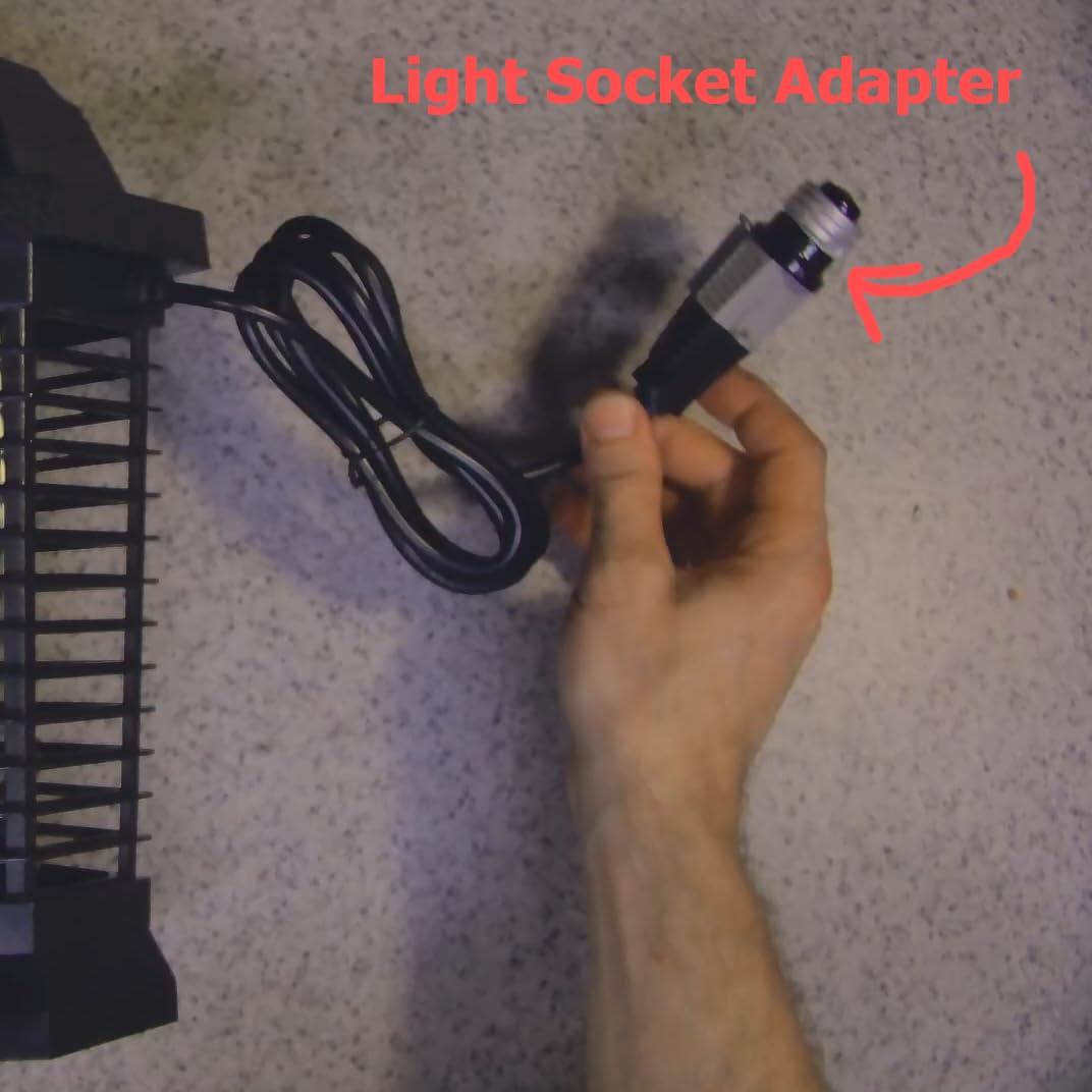 GOOTOP Bug Zapper Outdoor, Mosquito Zapper, 3 Prong Plug in Electric Fly Zapper, Mosquito Killer, Fly Traps, Flying Insects Zapper Indoor Outdoor, 4200V, ABS Plastic Outer (Black) customer photo 1