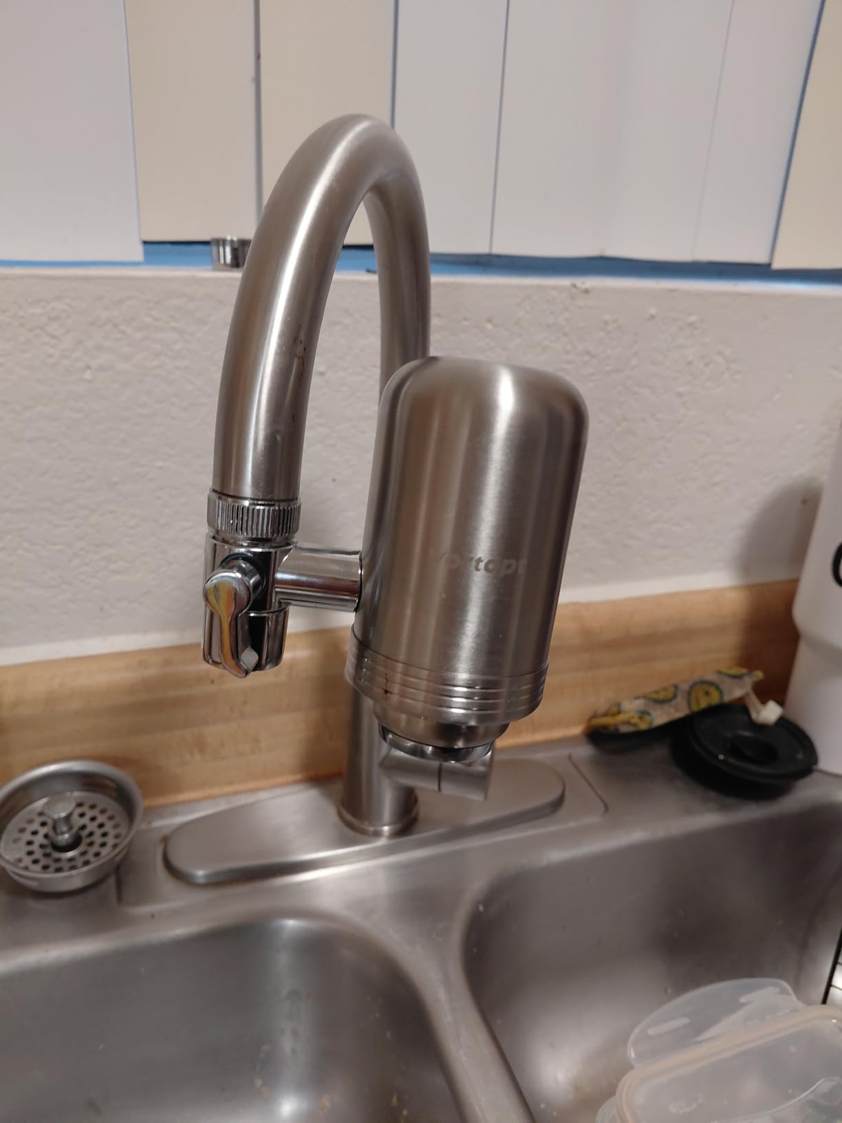 Vortopt Faucet Water Filter for Sink, Rapid Flow - 400 Gallons Faucet Mount Water Filtration System for Tap Water, NSF Certified Reduces Chlorine & Bad Taste with 1 Replacement (White-T1-1Filter) customer photo 1