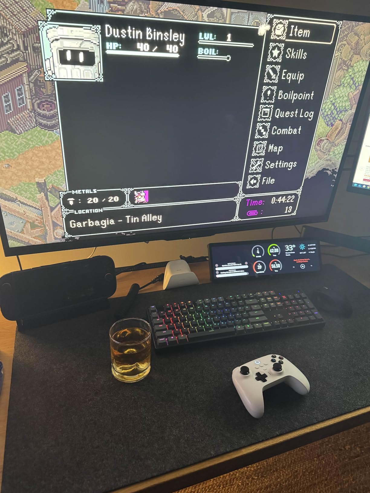 Large Felt Desk Mat, 39.4''x19.69'' Non-Slip Desk Mat, Desk Pad Protector for Keyboard, Computer, Desk Accessories for Home and Office, 100x50CM Full Desk Mouse pad (Dark Grey) customer photo 1