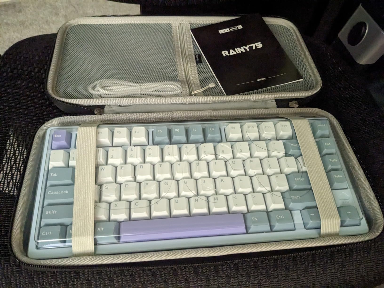GEEKRIA 75% 84-Key Gaming Keyboard Case, Hard Shell Travel Carrying Bag, Compatible with Keychron K2 / K2 HE, Logitech POP Keys/MX Mechanical Mini, Aula F75 Pro / F75 75% (Extra Space) customer photo 2