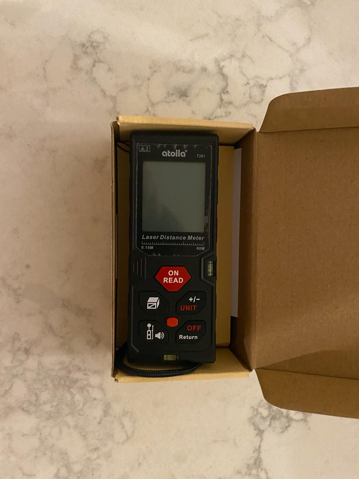 Laser Measure - atolla 328Ft Digital Laser Measurement Tool with Mute Function, 2 Bubble Levels customer photo 2