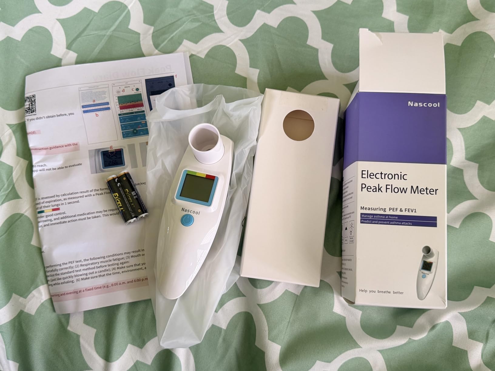 Digital Peak Flow Meter, Home Medical with Tracking Software Manually Recording - Accurate & Reliable Spirometer for Asthma Adult Kids customer photo 1