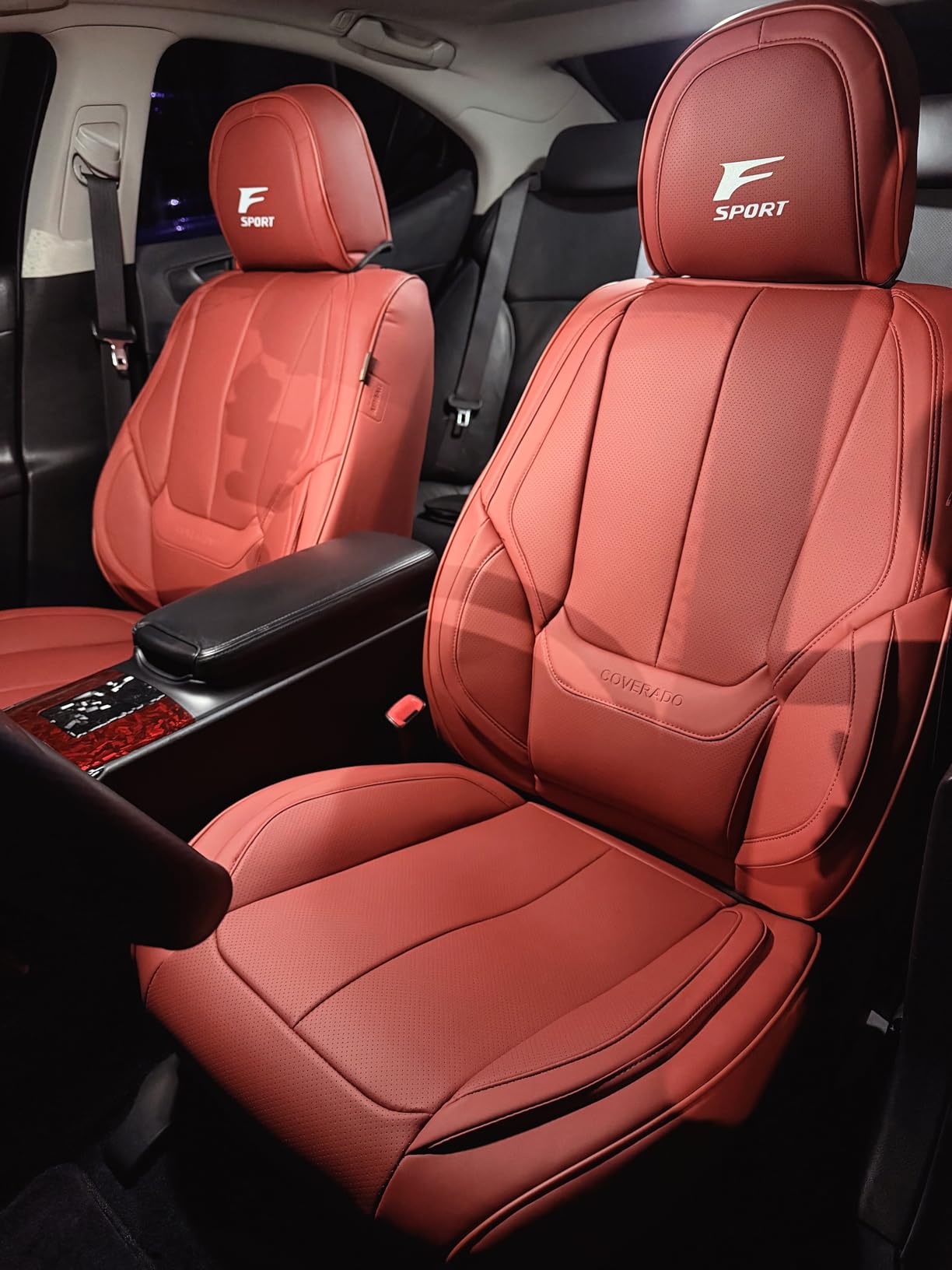 Coverado Seat Covers Full Set, Black Seat Covers for Cars 5 Seats, Car Seat Protector, Waterproof Nappa Leather Car Seat Cushion, Front and Rear Car Seat Cover Fit for Most Sedans SUV Pick-up Truck customer photo 1