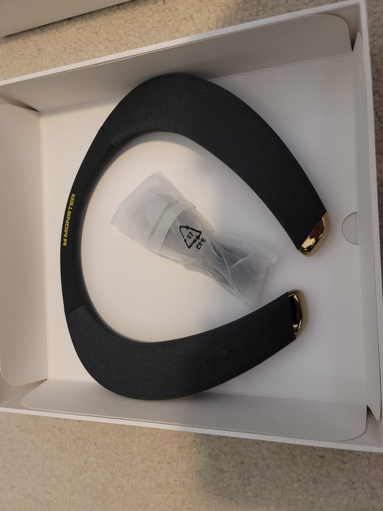 Monster Boomerang Petite Neckband Bluetooth Speakers, Neck Speaker with 15H Playtime, aptX High Fidelity 3D Stereo Sound, Low Latency, Built-in Mic, IPX5 Waterproof Wearable for Home Outdoor customer photo 1