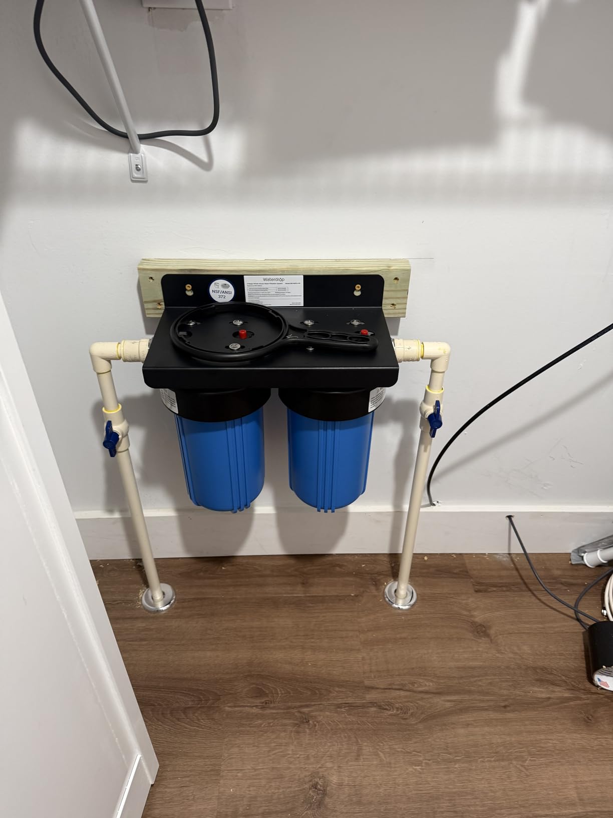 Waterdrop Whole House Water Filter System, Reduce Iron & Manganese, with Carbon and Sediment Filters, 5-Stage Filtration, Reduce Iron, Lead, Chlorine, Odor, 2-Stage WD-WHF21-FG, 1