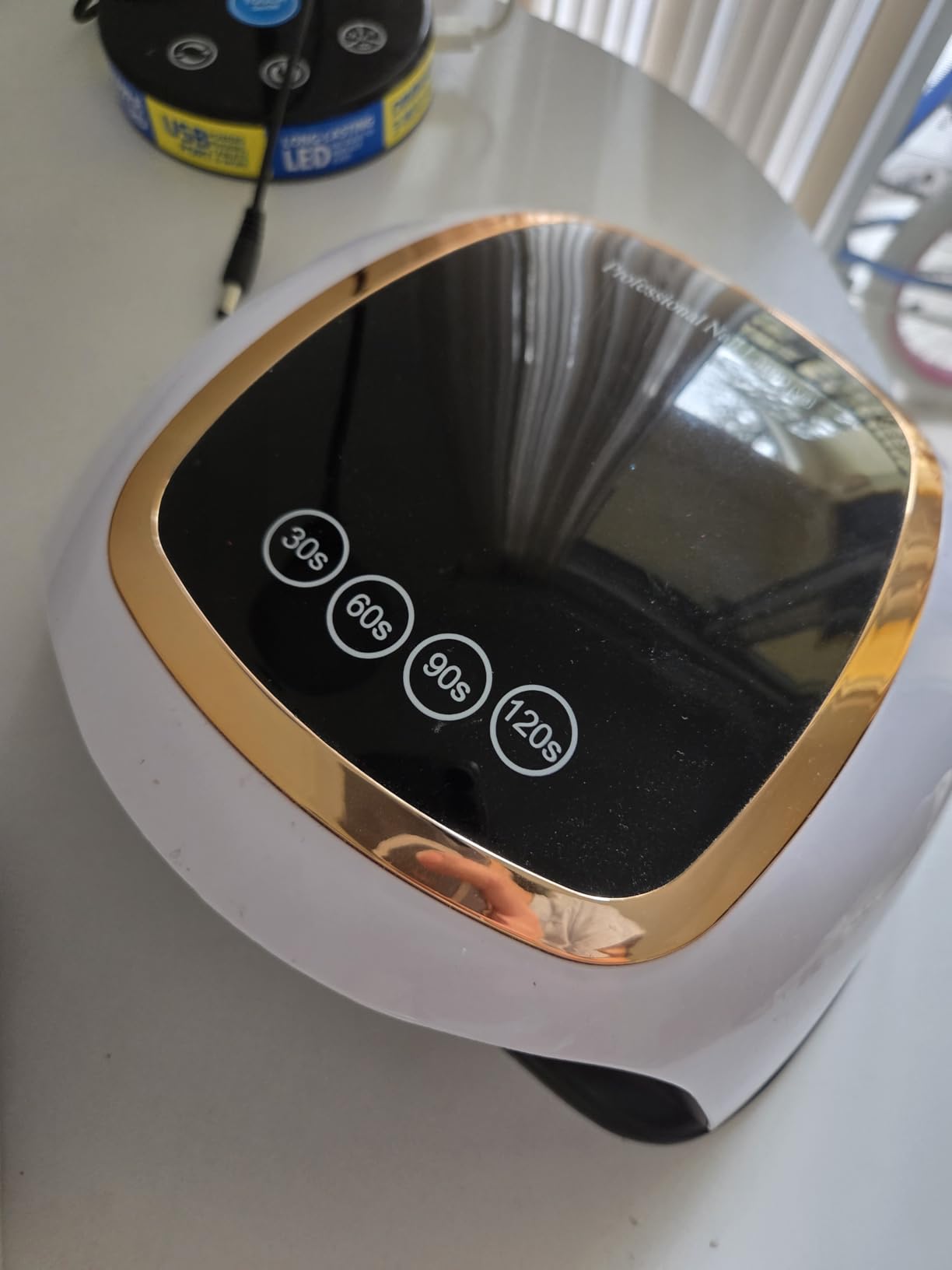 Gugusure UV LED Nail Lamp, Upgrade 180W Nail Dryer for Gel Polish with LCD Display, Auto Sensor and 4 Timer Settings, Professional Curing Lamp Light with 42 Beads for Salon and Home customer photo 2