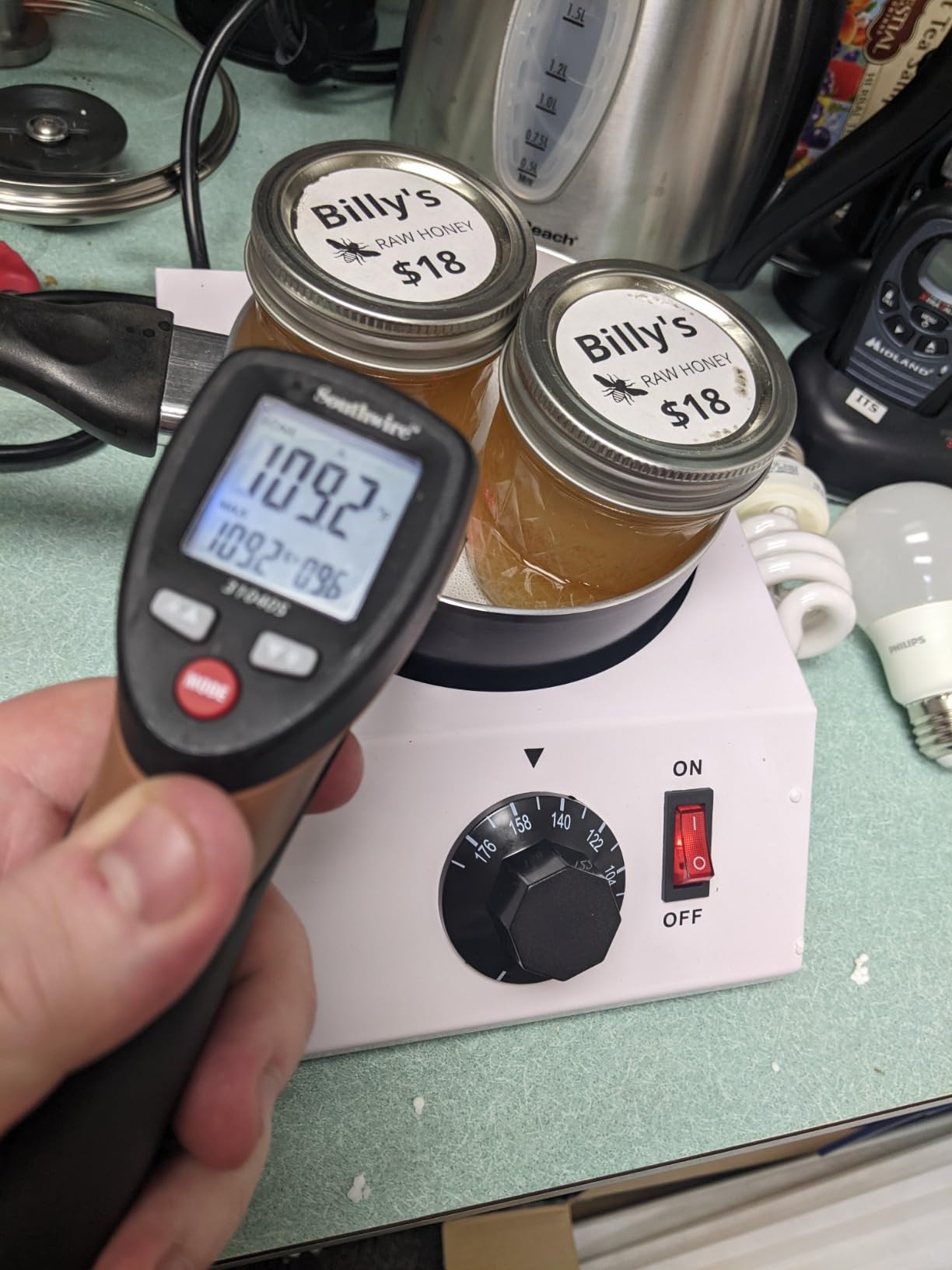 WICHEMI Chocolate Melting Pot Chocolate Warmer Chocolate Melter Chocolate Tempering Machine Pot (Double Pots) customer photo 1