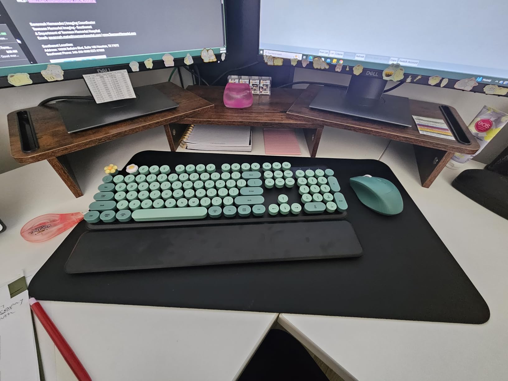 Zimilar Dual Monitor Stand Riser, Monitor Stand with Adjustable Length and Angle customer photo 1