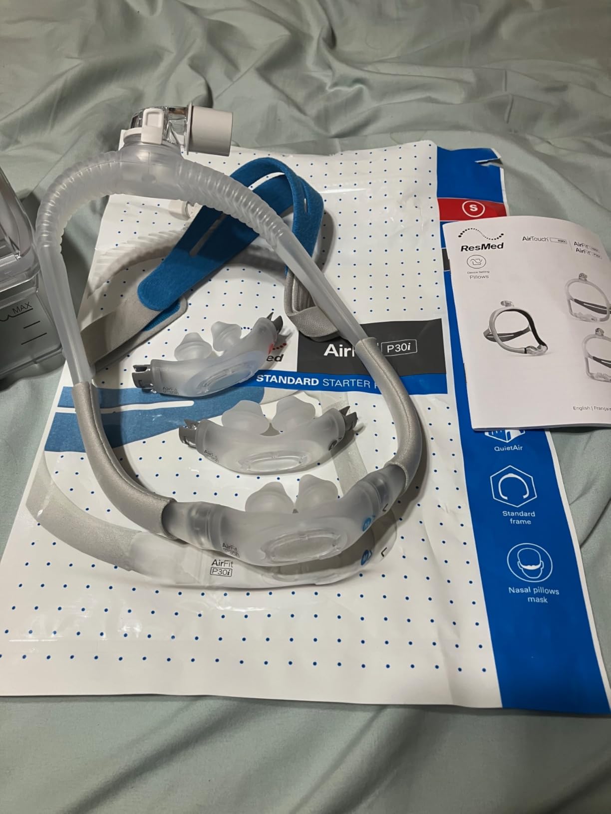 Resmed AirFit P30i Standard Frame System - Replacement CPAP Frame System with Nasal Pillows Cushion - Large customer photo 2