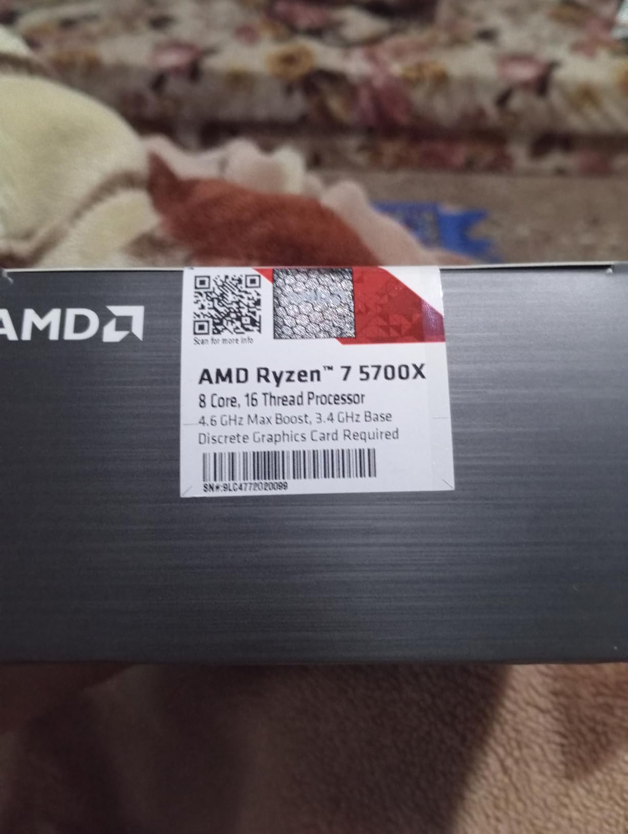 AMD Ryzen 7 5700X 8-Core, 16-Thread Unlocked Desktop Processor customer photo 1