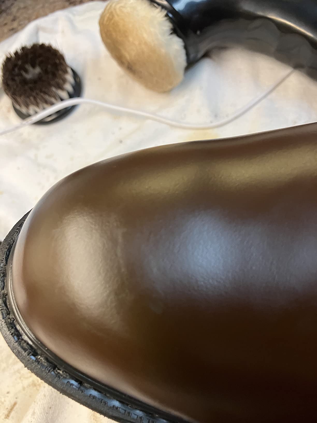 Electric Shoe Shine Kit, Electric Shoe Polisher Brush Shoe Shiner Dust Cleaner Portable Leather Care Kit for Shoes customer photo 2