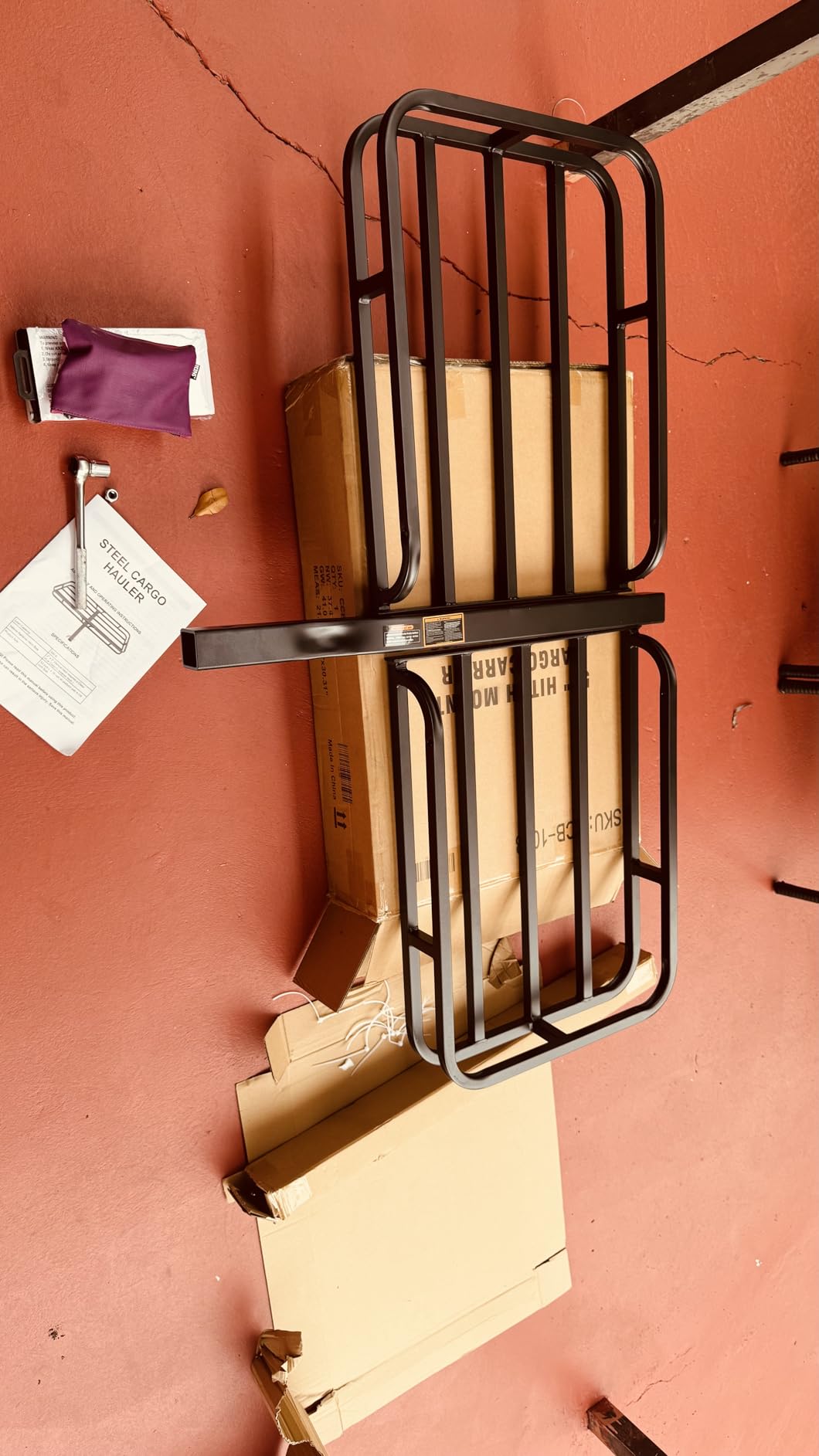 WEIZE Folding Hitch Mount Cargo Carrier Basket 60